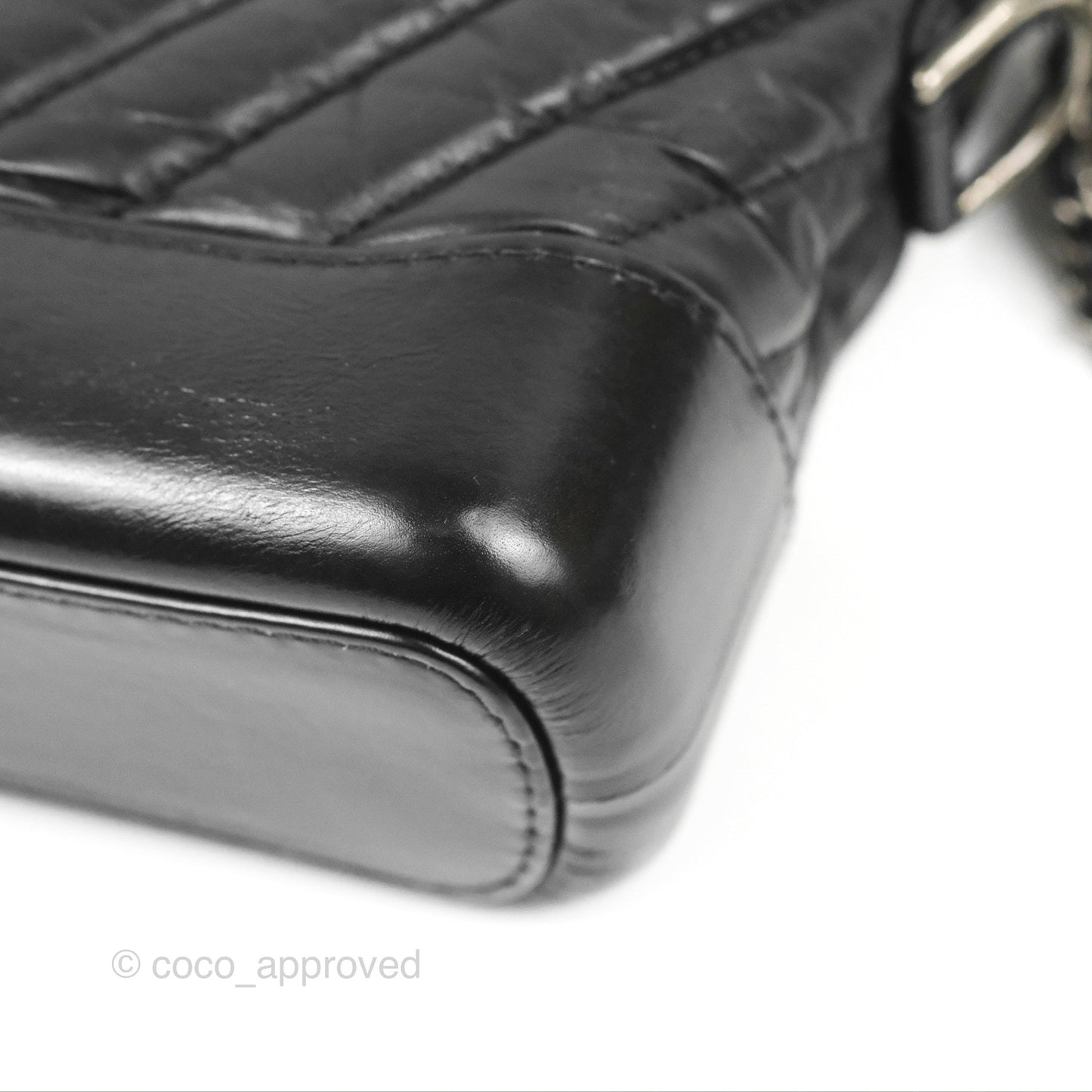 Chanel Calfskin Chevron Small Gabrielle Hobo Black Mixed Hardware