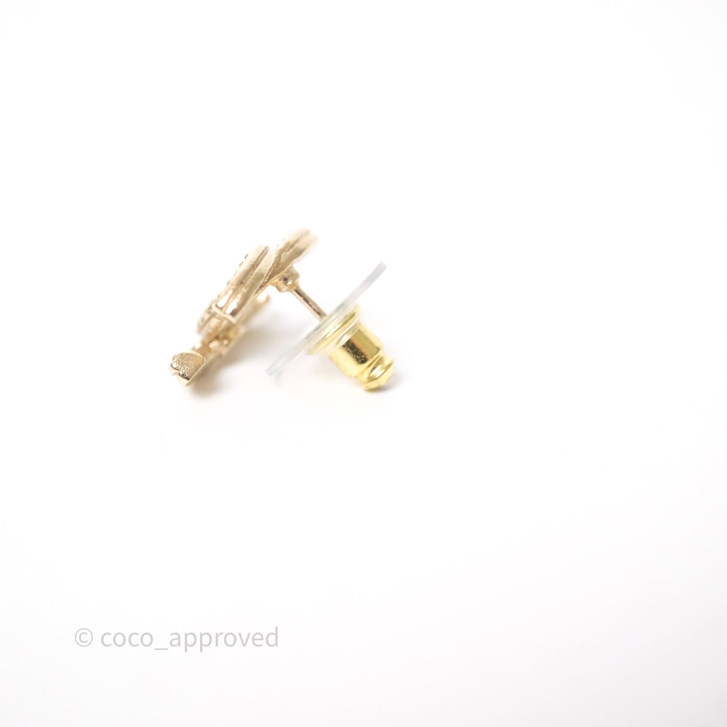 Chanel CC Earrings Gold Tone 21A