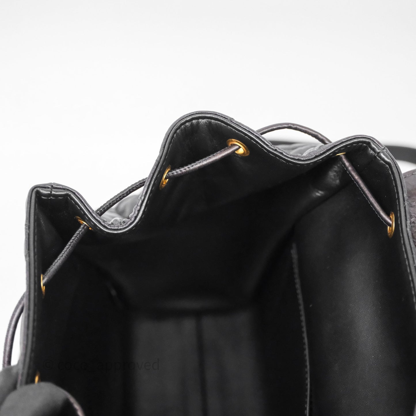 Christian Dior Medium Dior Caro Backpack Black Macrocannage Lambskin