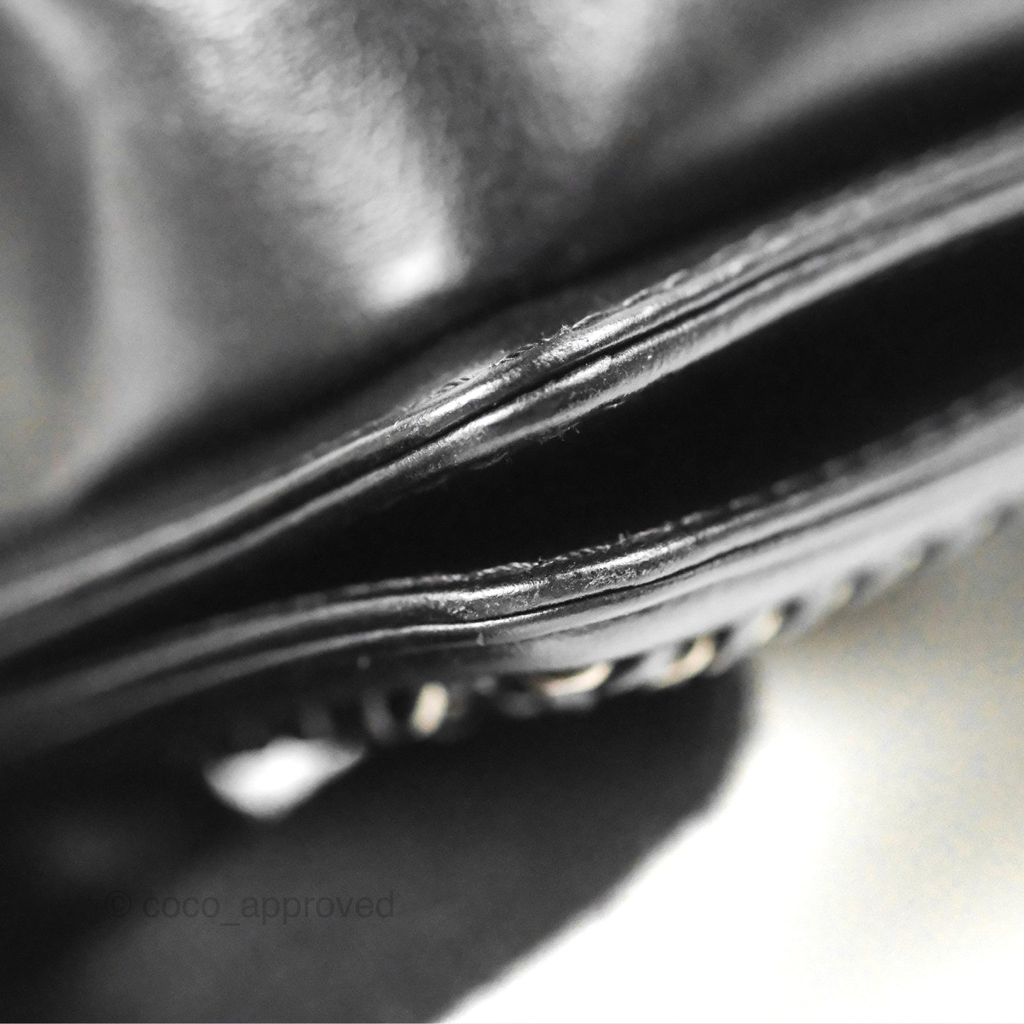 Chanel Small Chain Around Top Handle Boy Black Calfskin Ruthenium Hardware