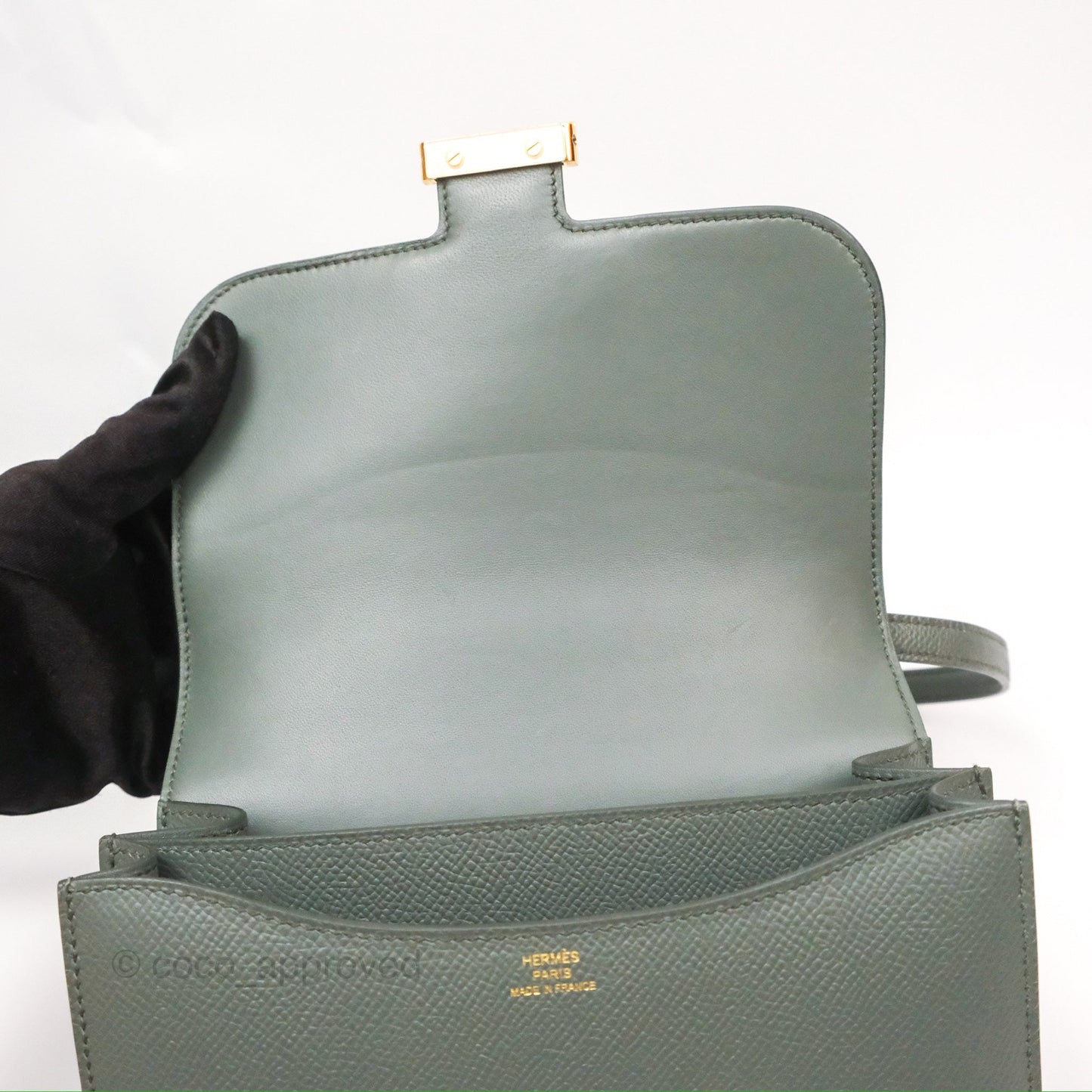 Hermès Constance Mini 18cm Vert Amande Epsom Gold Hardware