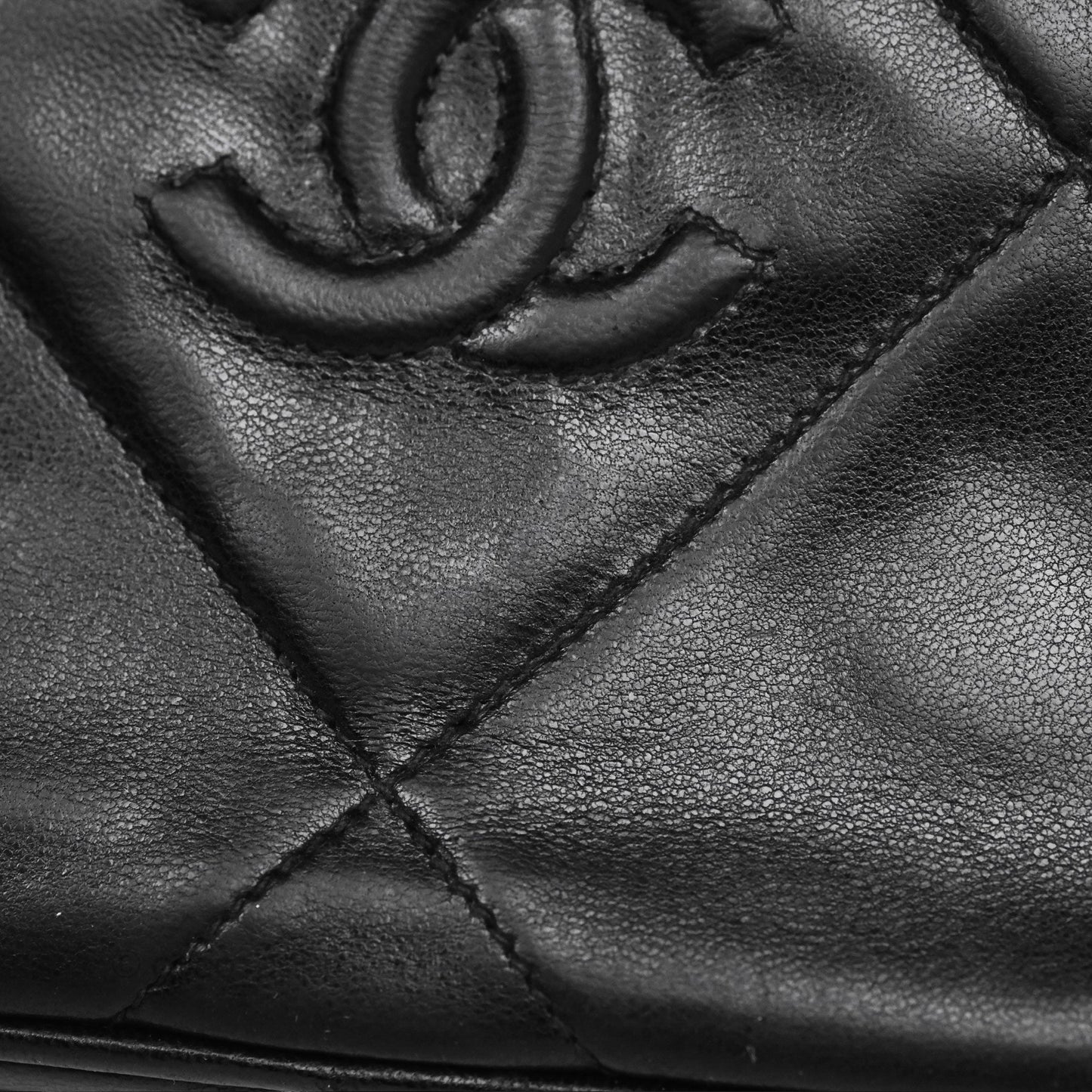 Chanel Vintage Small Camera Bag Black Lambskin Gold Hardware