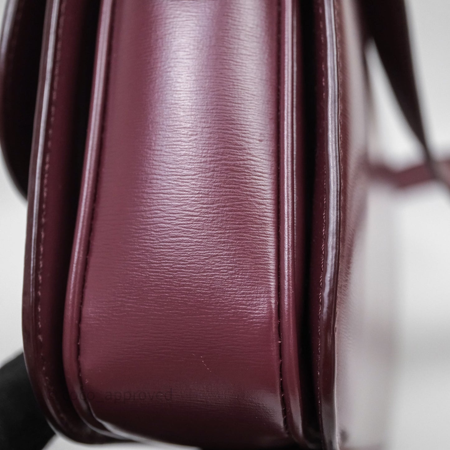 Celine Medium Triomphe Acai Burgundy Shiny Calfskin Gold Hardware