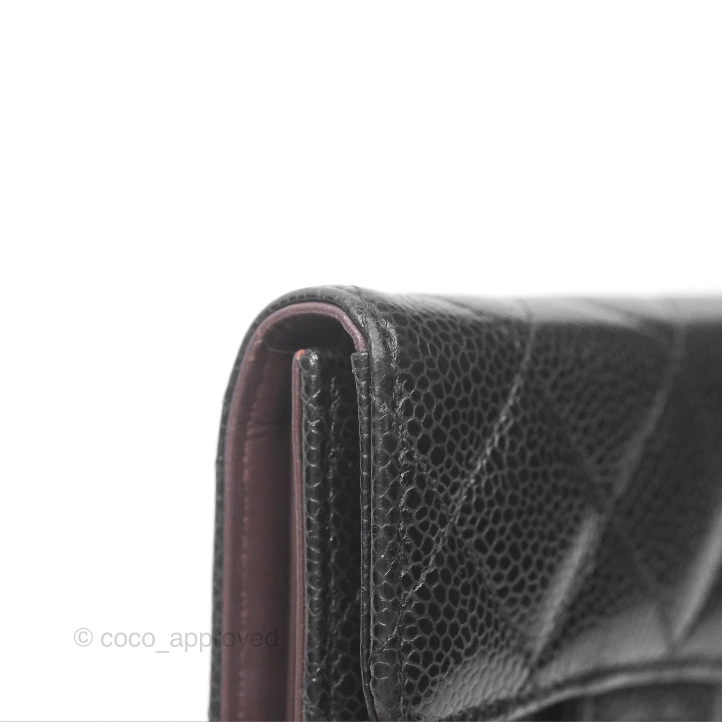 Chanel Classic Short Flap Wallet Black Caviar Silver Hardware