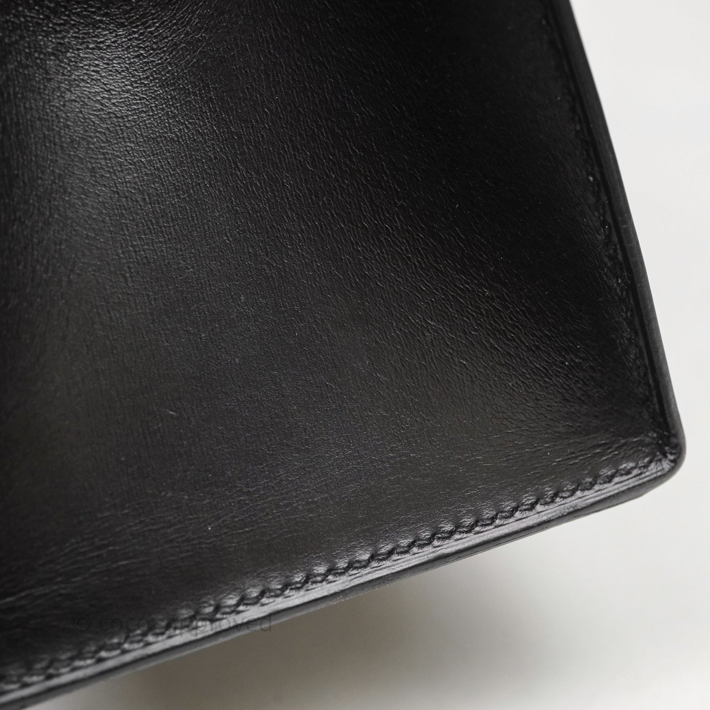 Hermès Vintage Kelly 28 Sellier Black Noir 89 Box Leather Gold Hardware