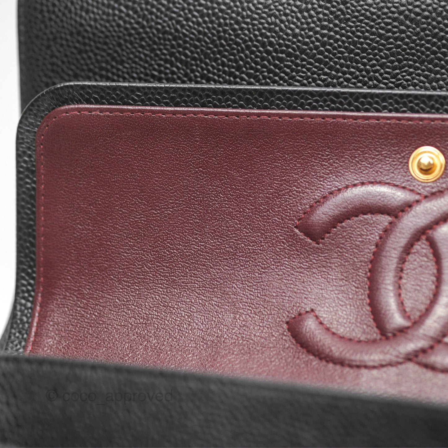 Chanel Medium Classic Flap Quilted Black Caviar Gold Hardware