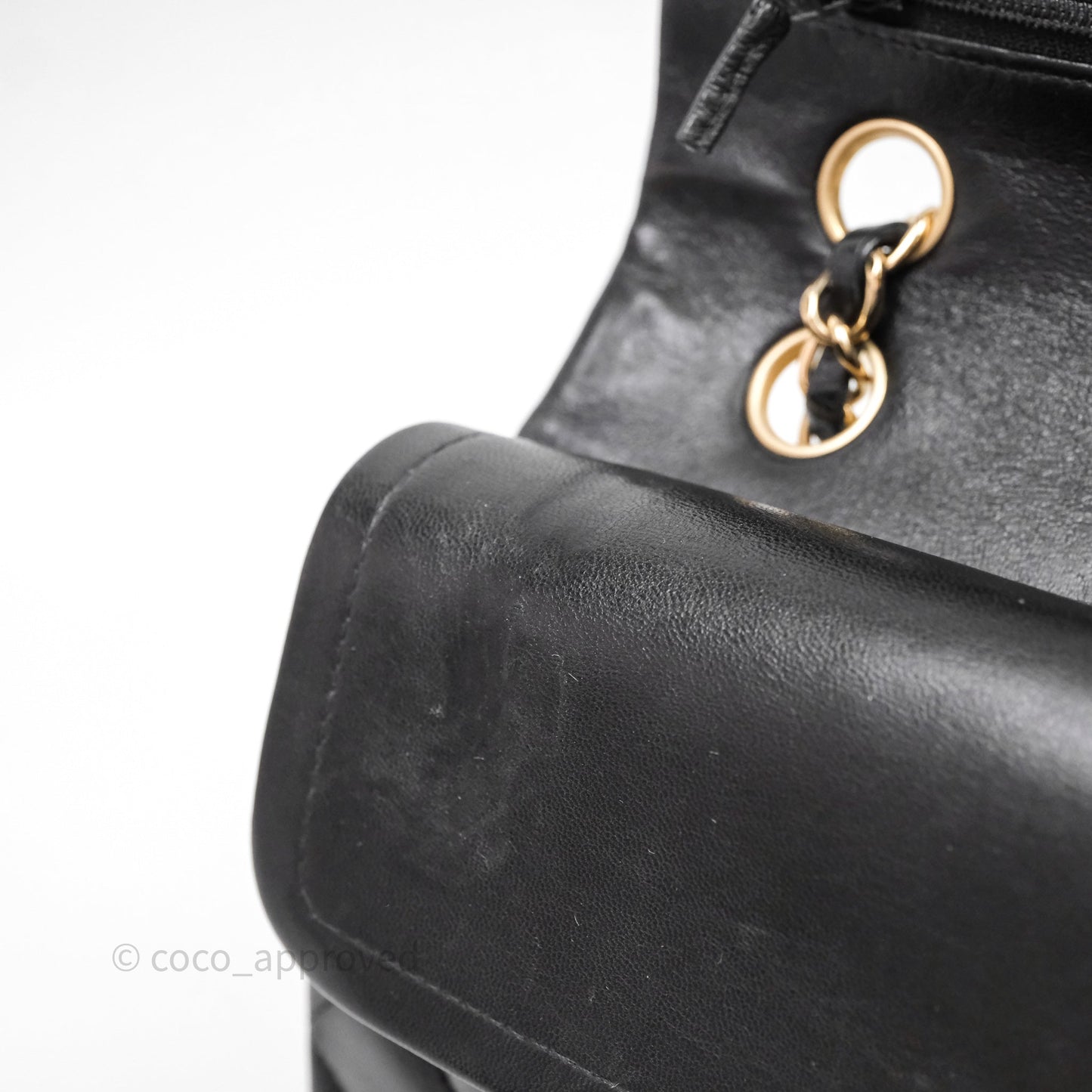 Chanel Vintage Classic M/L Medium Double Flap Black Lambskin 24K Gold Hardware