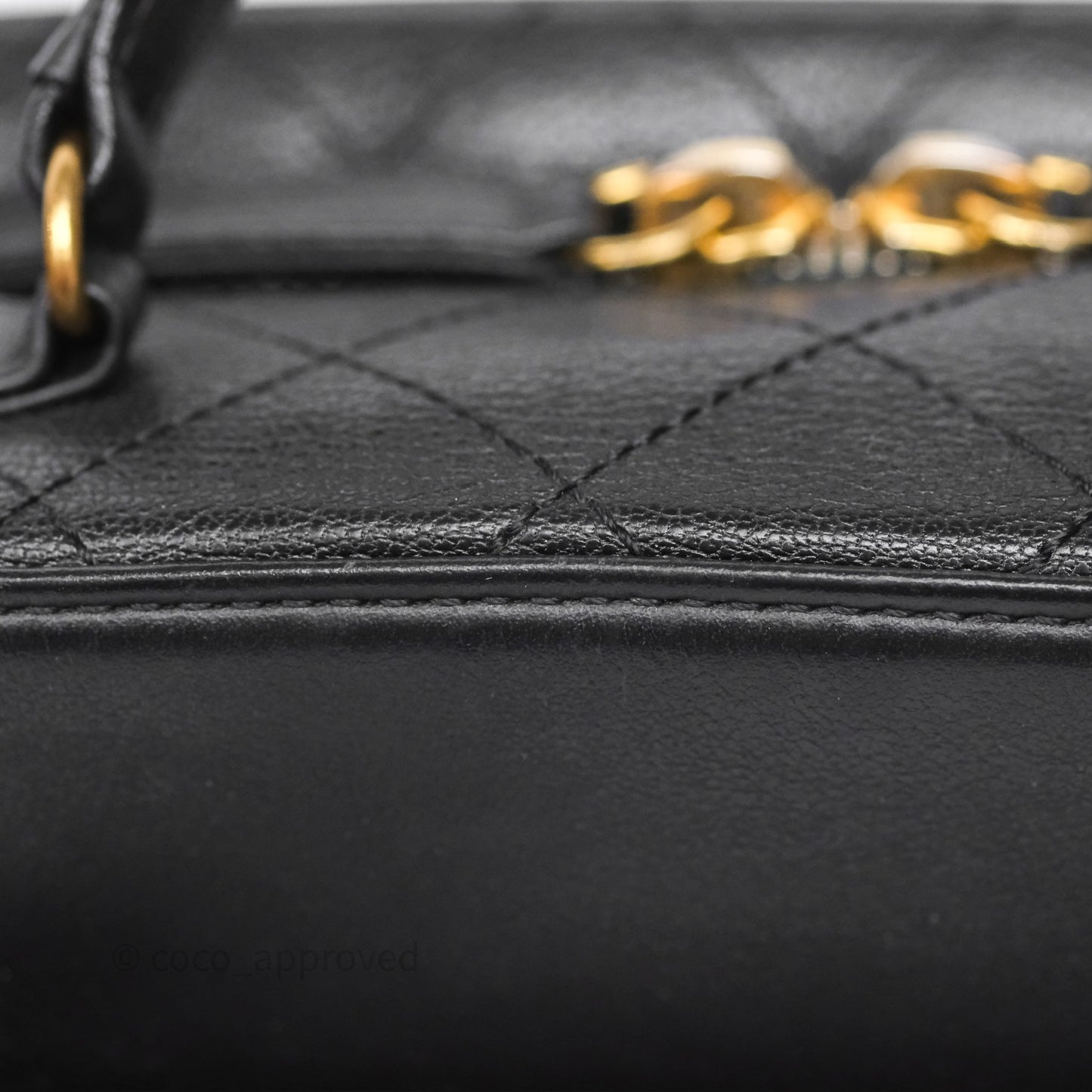 Chanel Coco Curve Vanity Black Calfskin & Goatskin Antique Gold Hardware