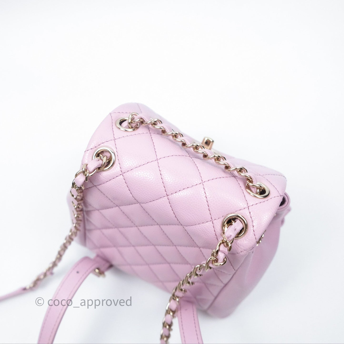 Chanel Mini Duma Backpack Pink Lilac Caviar Gold Hardware