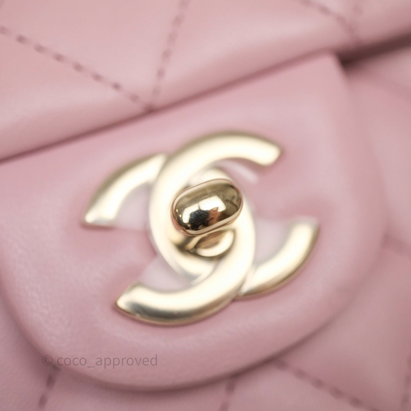 Chanel Top Handle Mini Rectangular Flap Lilac Pink Lambskin Gold Hardware