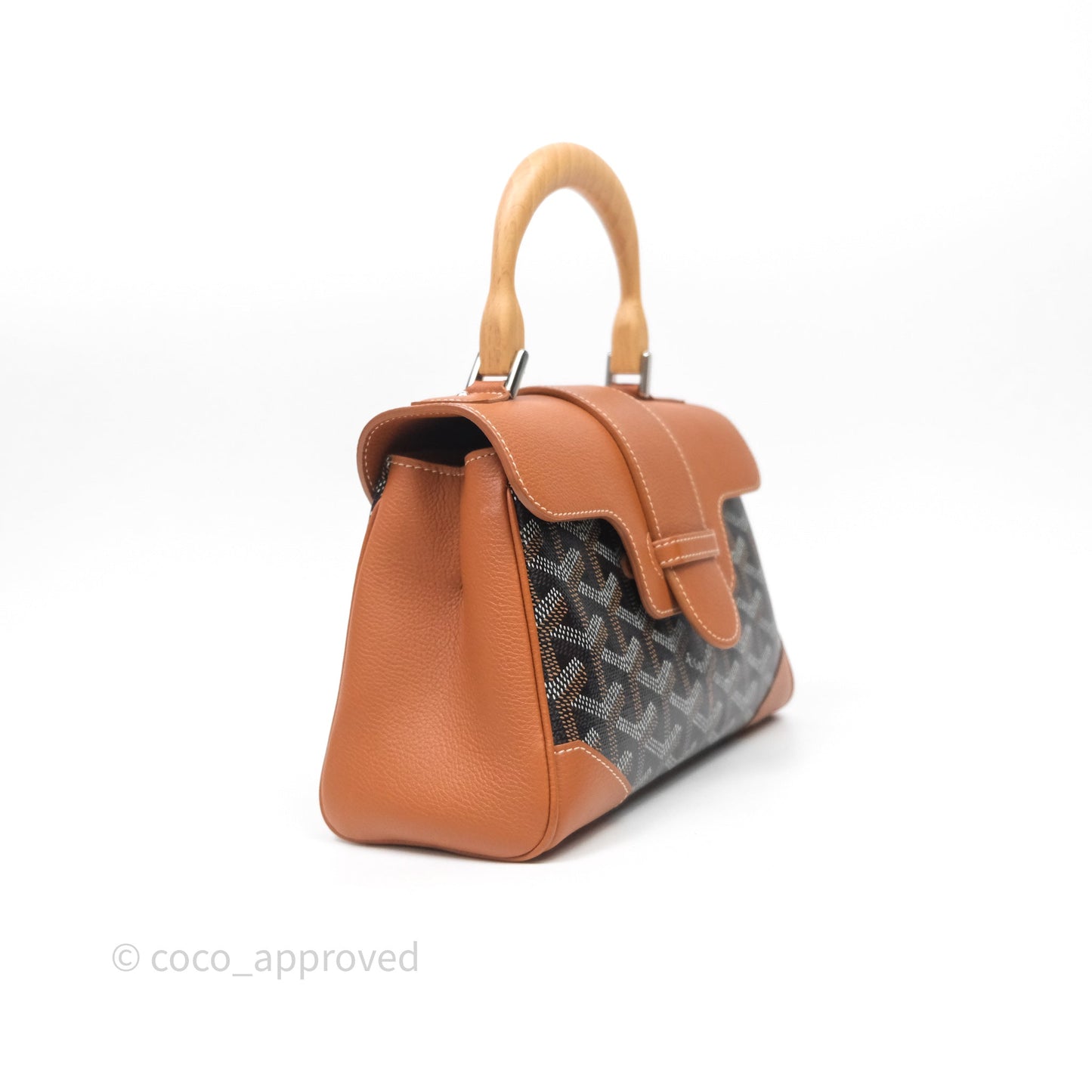 Goyard Saïgon Mini Bag Tan Goyardine Canvas/Chevroches Calfskin