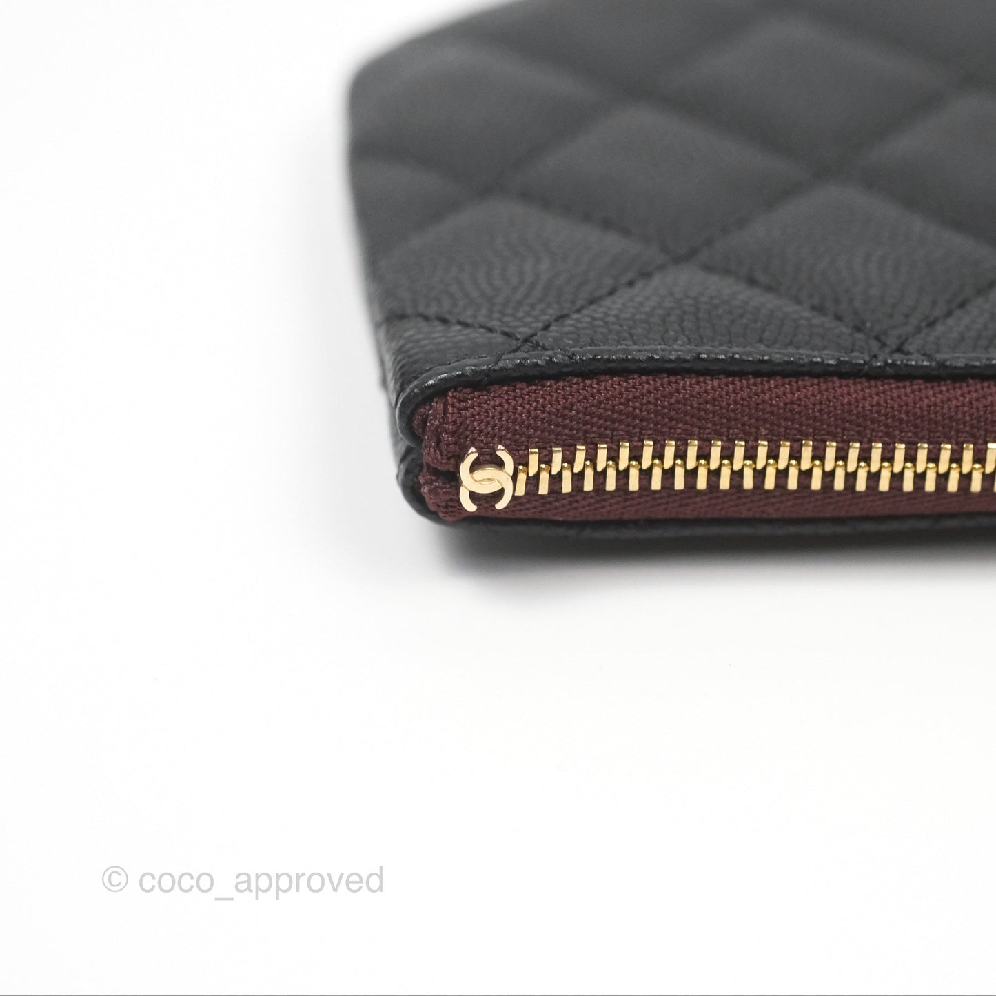 Chanel Quilted Mini O Case Black Caviar Gold Hardware