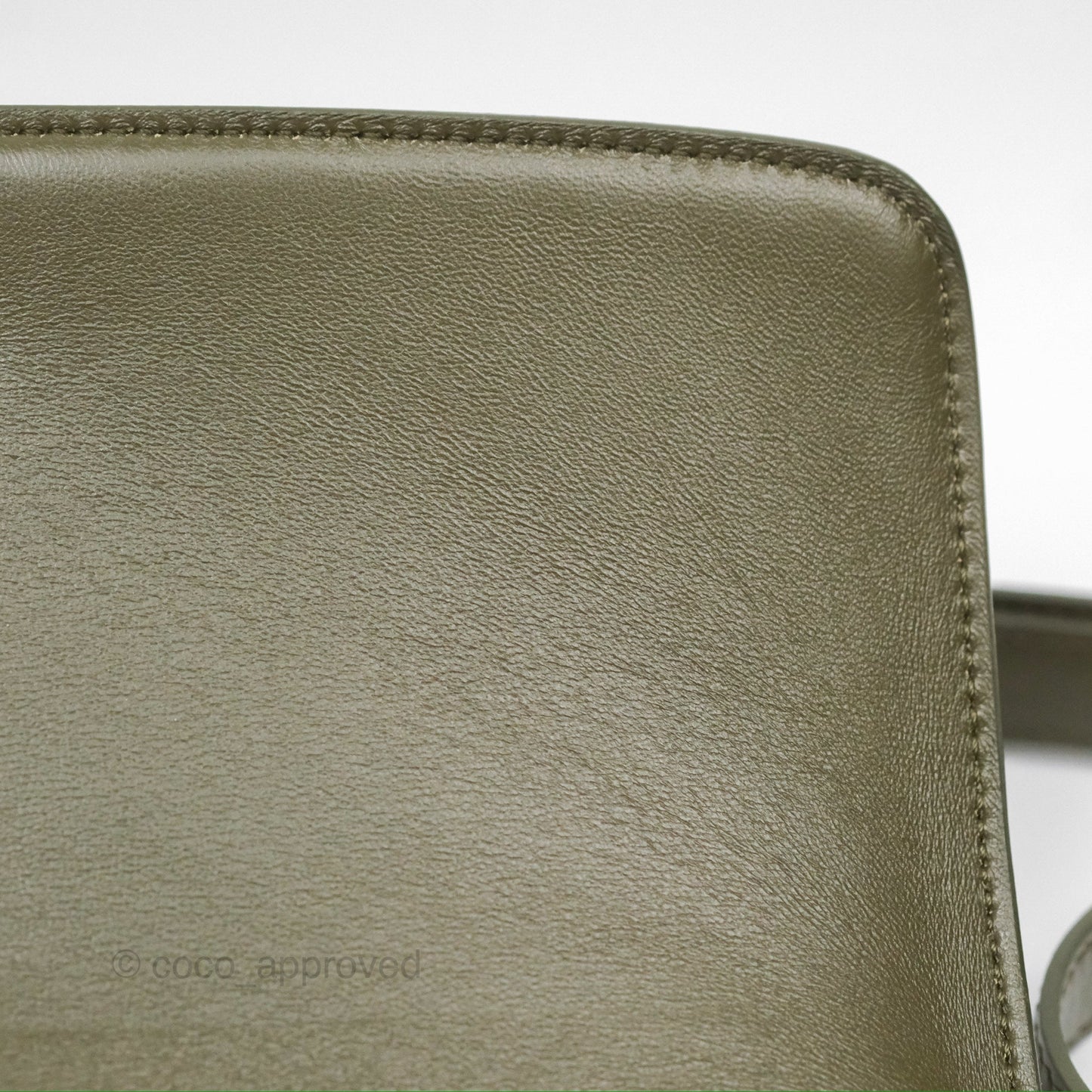 Celine Medium Classic Box Flap Dark Olive Green Box Calfskin Gold Hardware