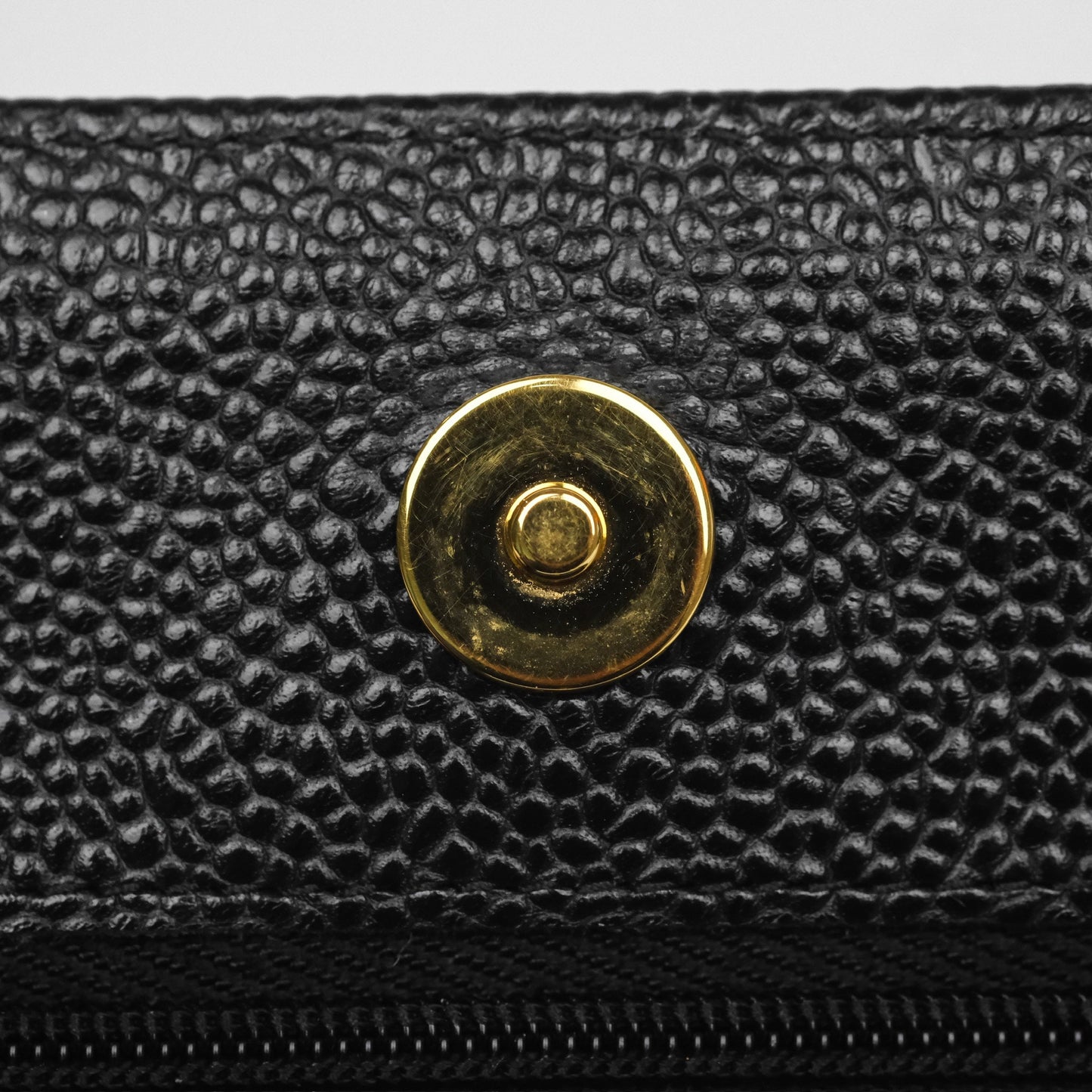 Chanel Classic Wallet On Chain WOC Quilted  Black Caviar Gold Hardware
