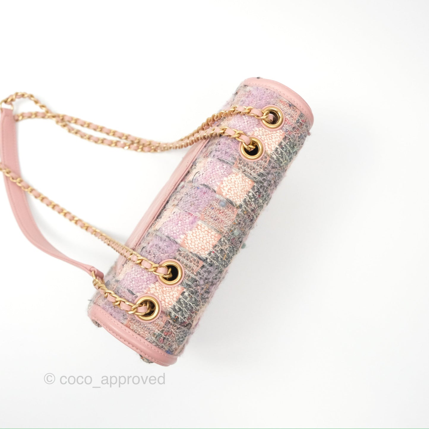 Chanel Small CC Filigree Flap Pink Tweed