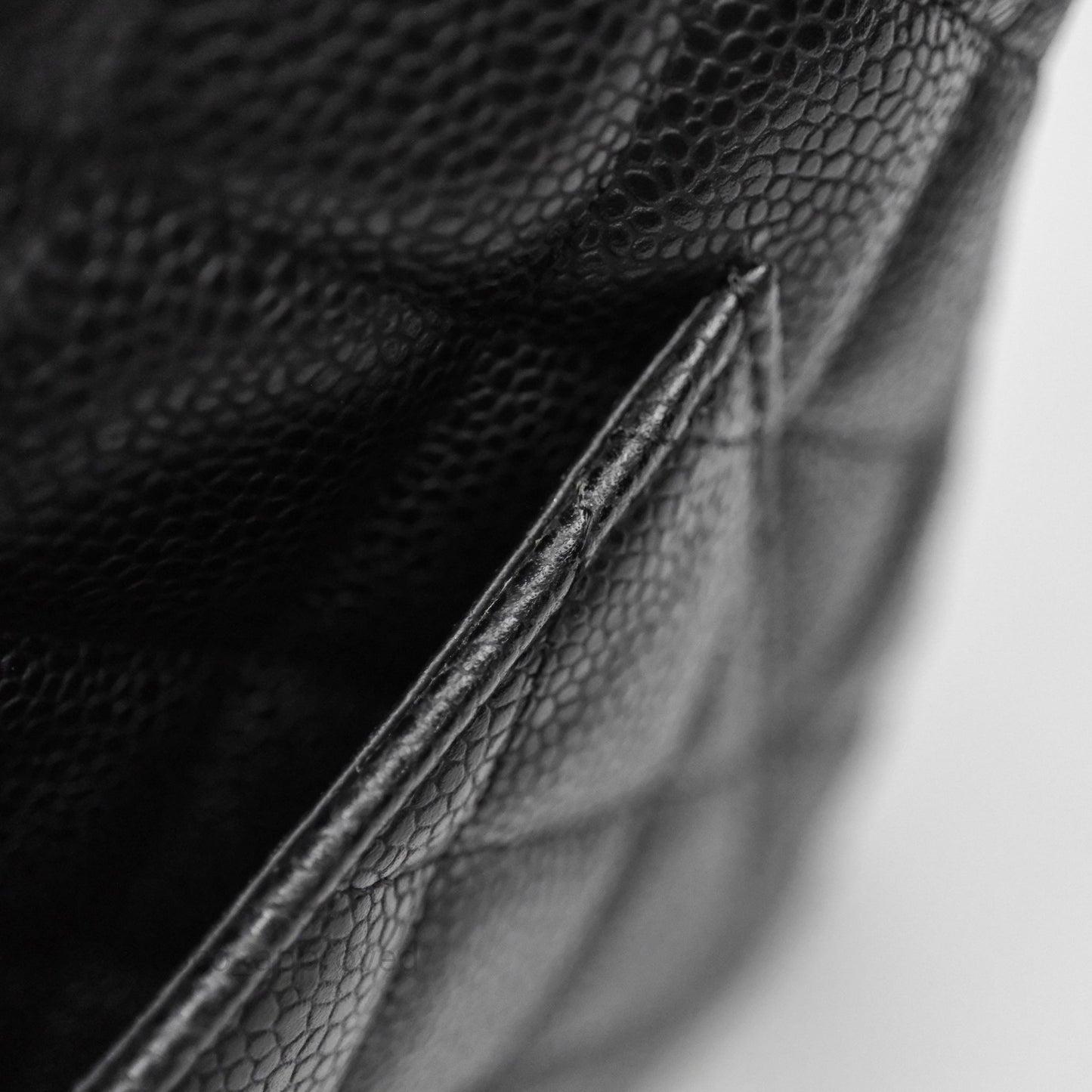 Chanel Jumbo Single Flap Black Caviar Silver Hardware
