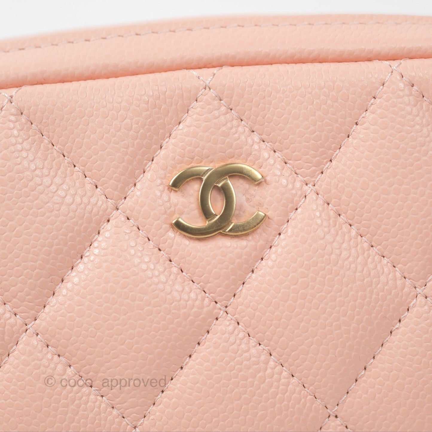 Chanel Small Classic Pouch Light Beige Caviar Gold Hardware