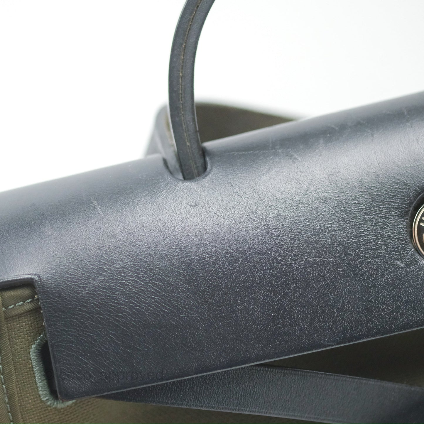 Hermès Herbag Zip 31 Khaki Canvas Palladium Hardware