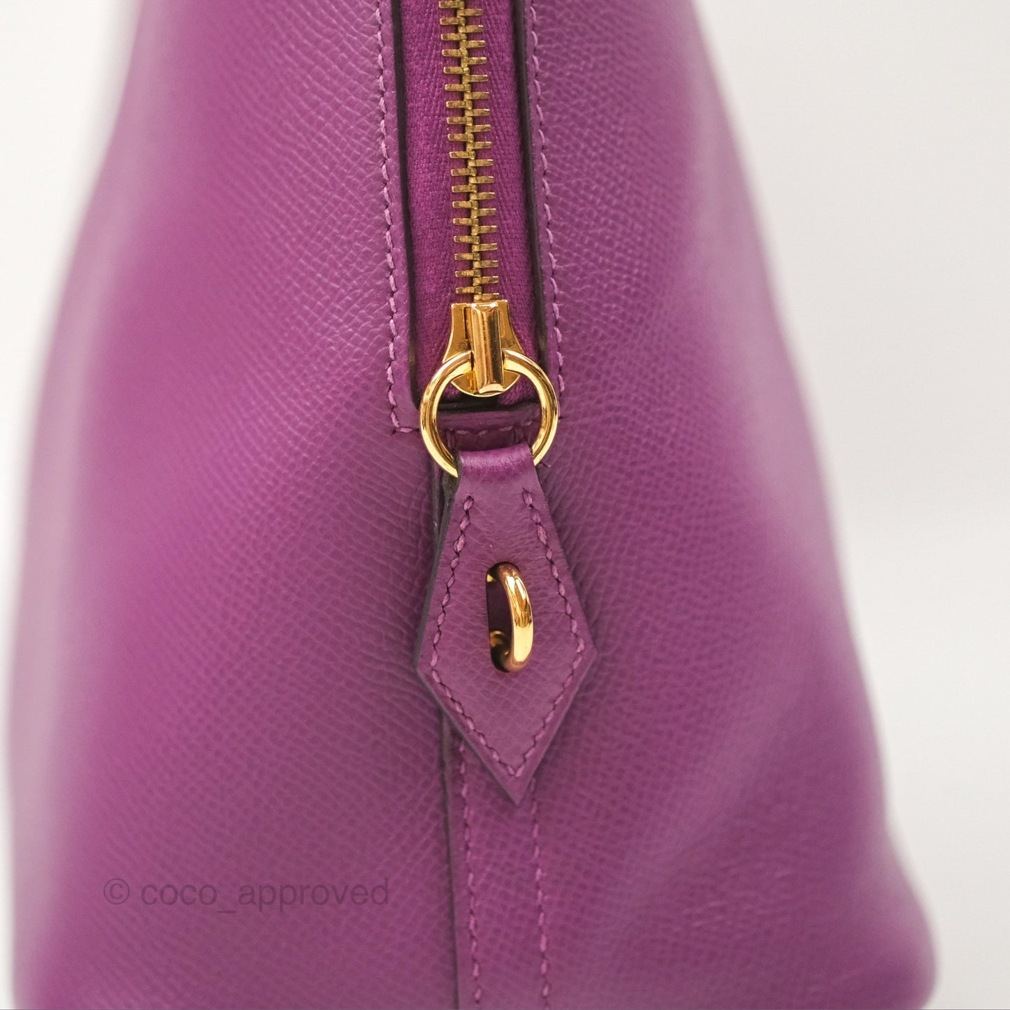 Hermès Bolide 1923 31 Purple Epsom Palladium Hardware