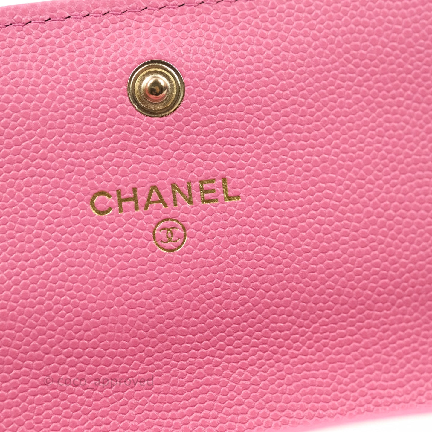 Chanel Quilted Flap Wallet Pink Caviar