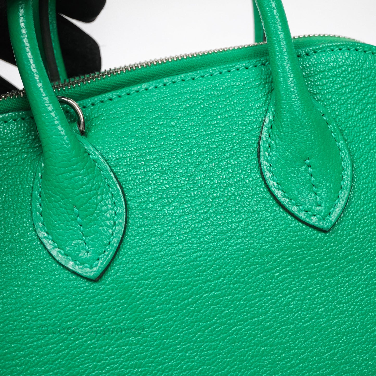 Hermès Bolide Mini 1923 Menthe 6W Chèvre Mysore Palladium Hardware