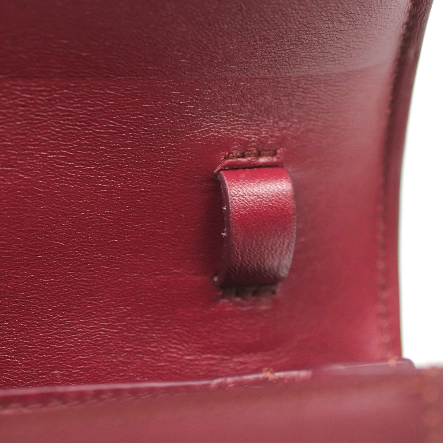 Celine Teen Classic Box Flap Burgundy Calfskin
