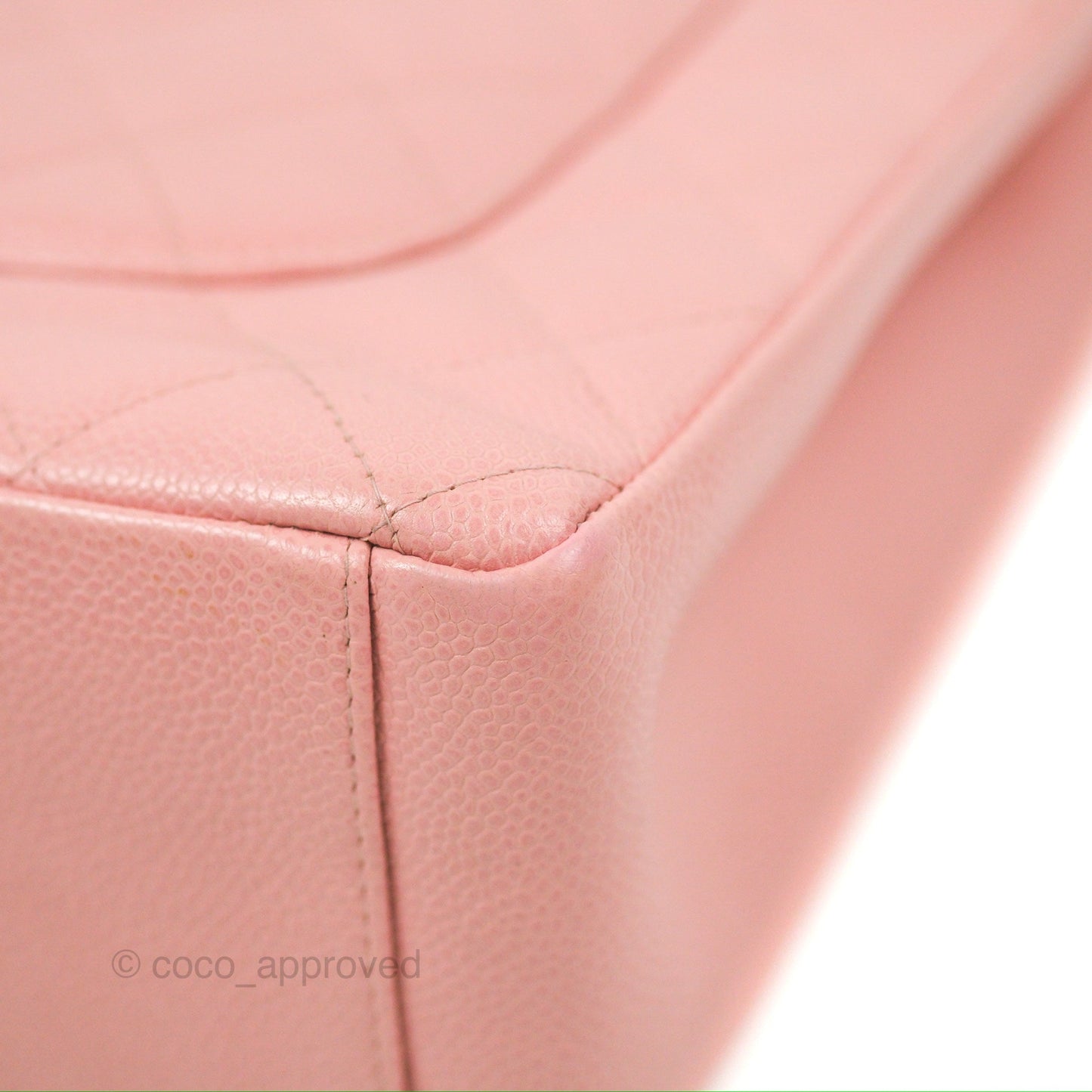 Chanel Quilted Petit Shopping Tote PST Sakura Pink Caviar Gold Hardware