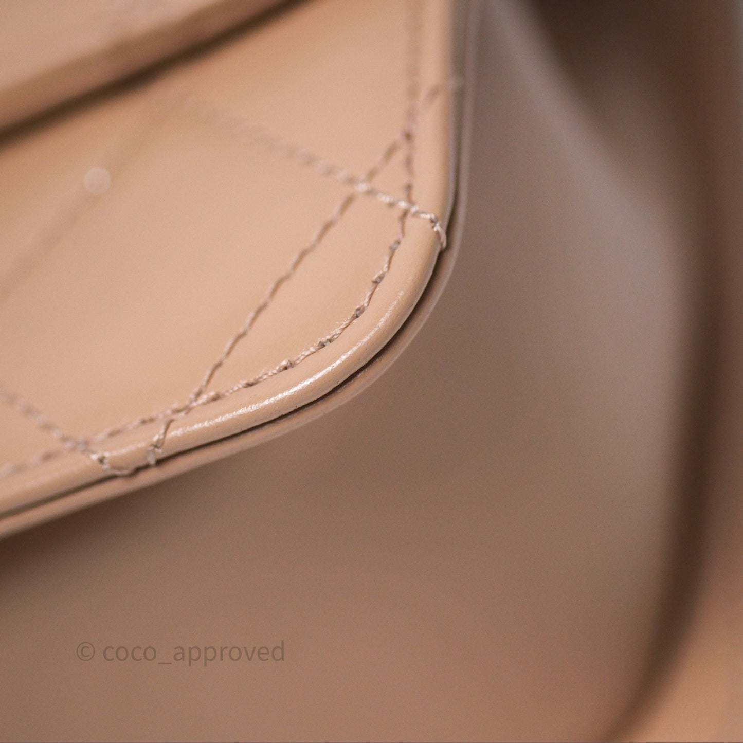 Chanel Quilted Small Perfect Fit Adjustable Beige Calfskin Gold Hardware 21A