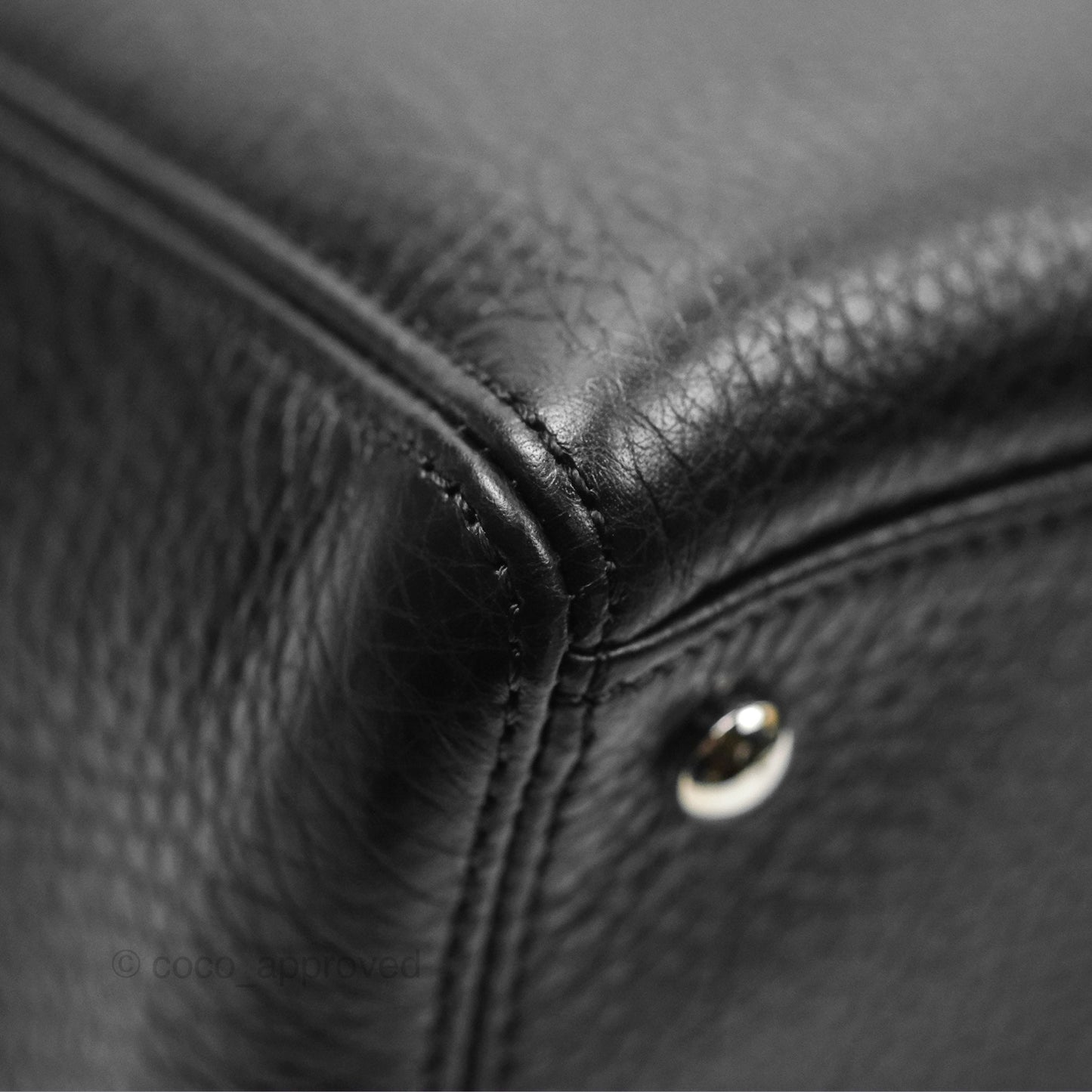 Chanel Executive Tote Bag Black Grained Calfskin Silver Hardware