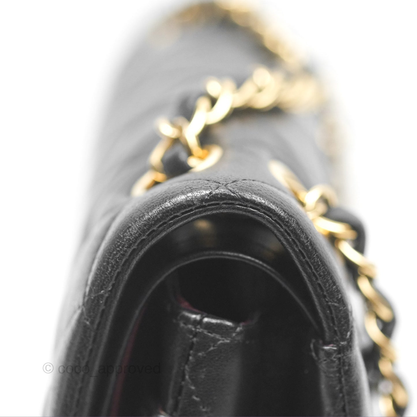 Chanel Small Classic Quilted Flap Black Lambskin Gold Hardware