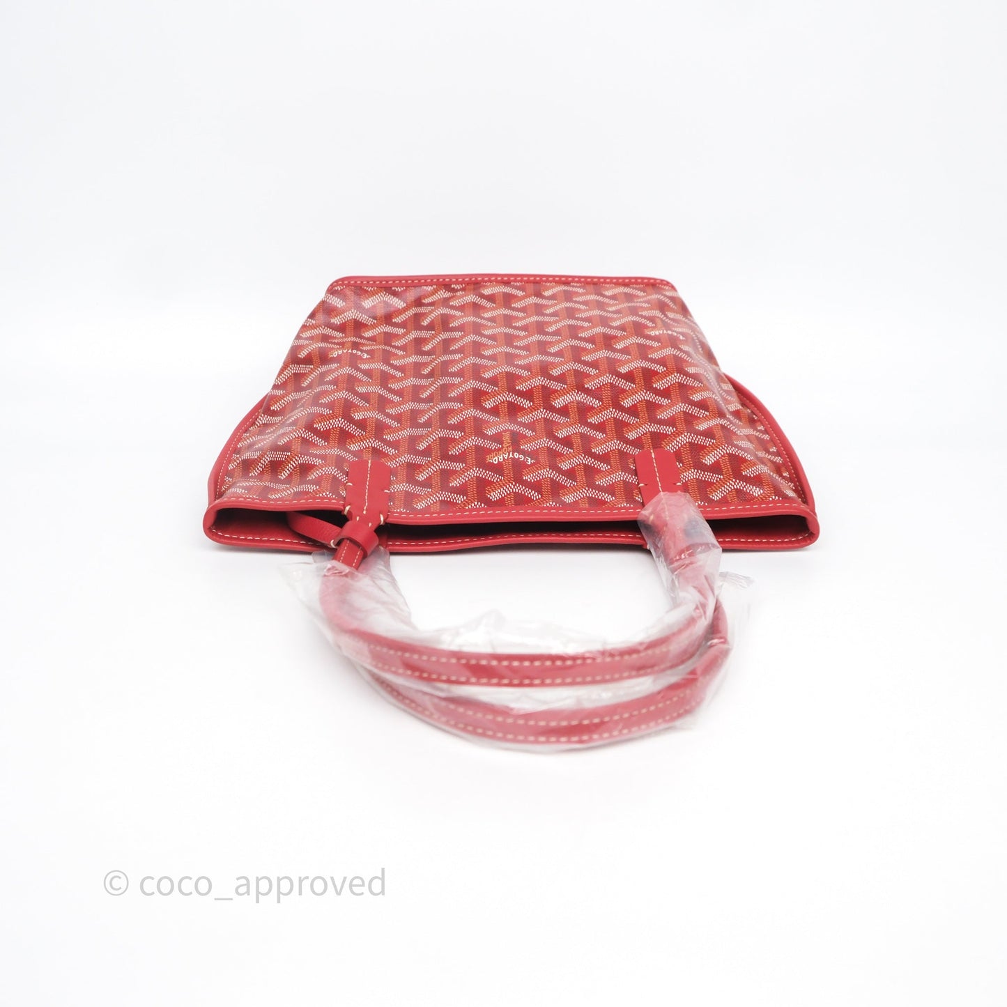 Goyard Anjou Mini Tote Bag Red Goyardine Canvas