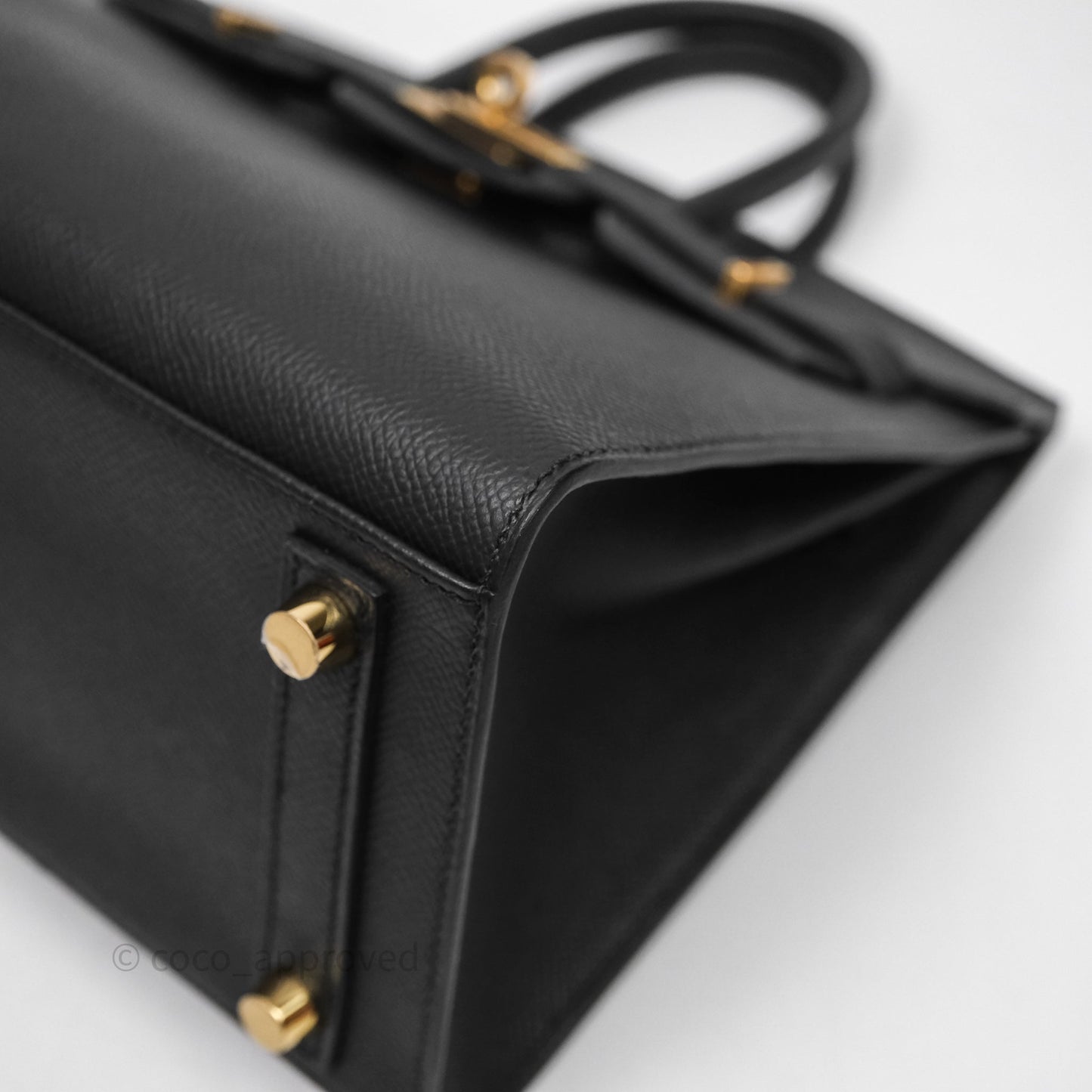 Hermès Birkin Sellier 25 Noir 89 Epsom Gold Hardware