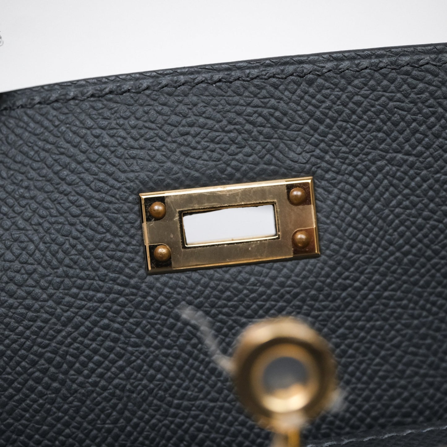 Hermès Kelly 25 Gris Meyer 0L Epsom Light Gold Hardware