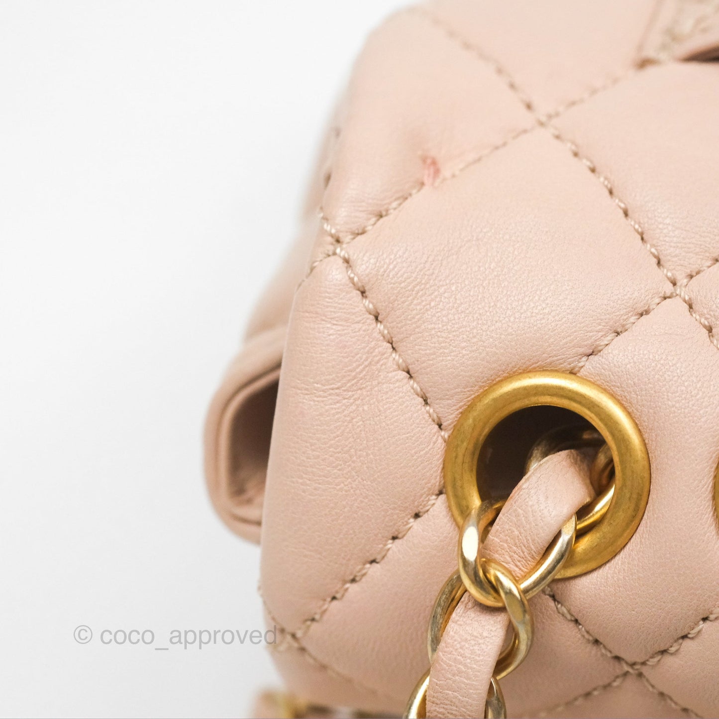 Chanel Flap Bag Pink Aged Gold Hardware