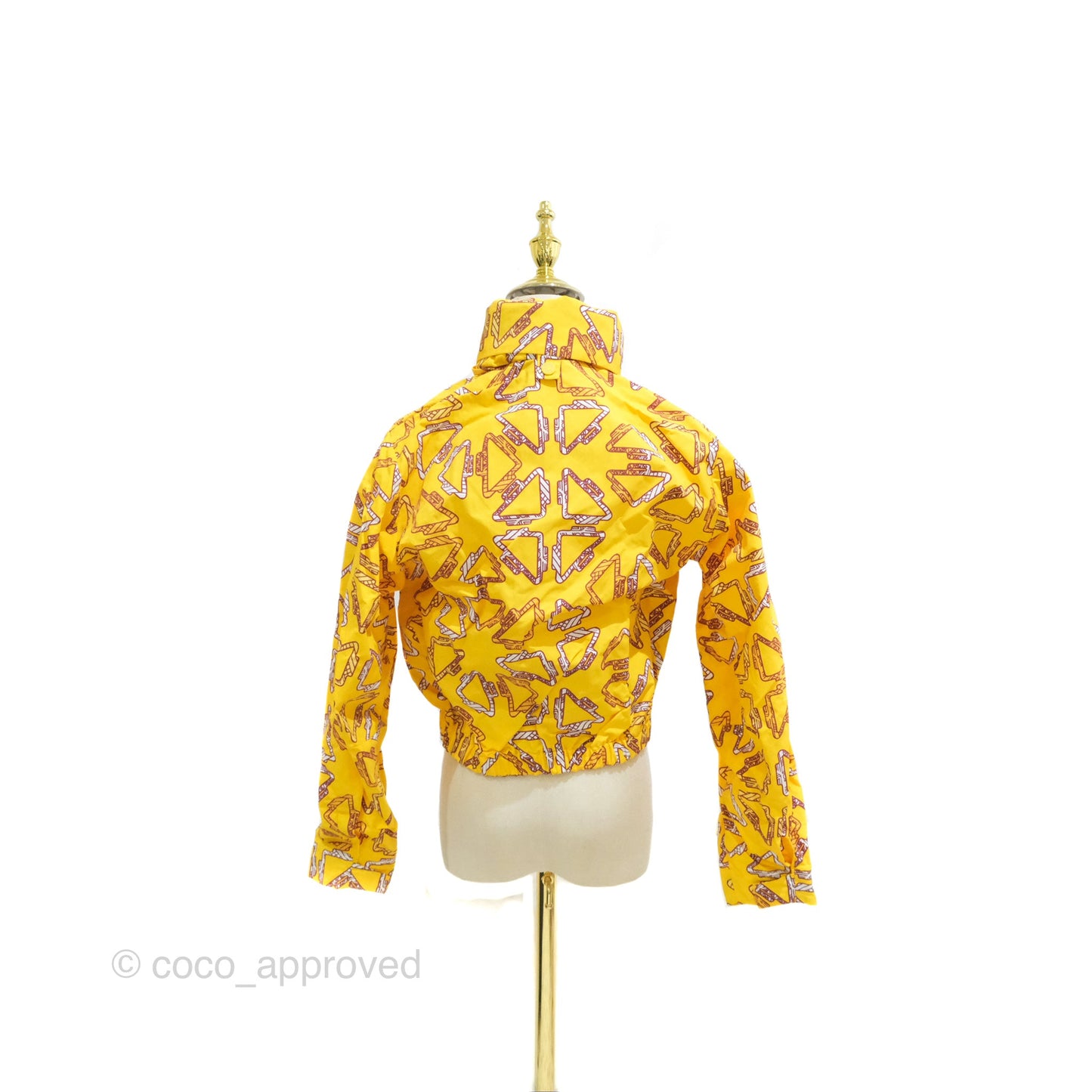 Hermes "Tatersales" Short Beach Windbreaker Jaune Tournesol Size 36