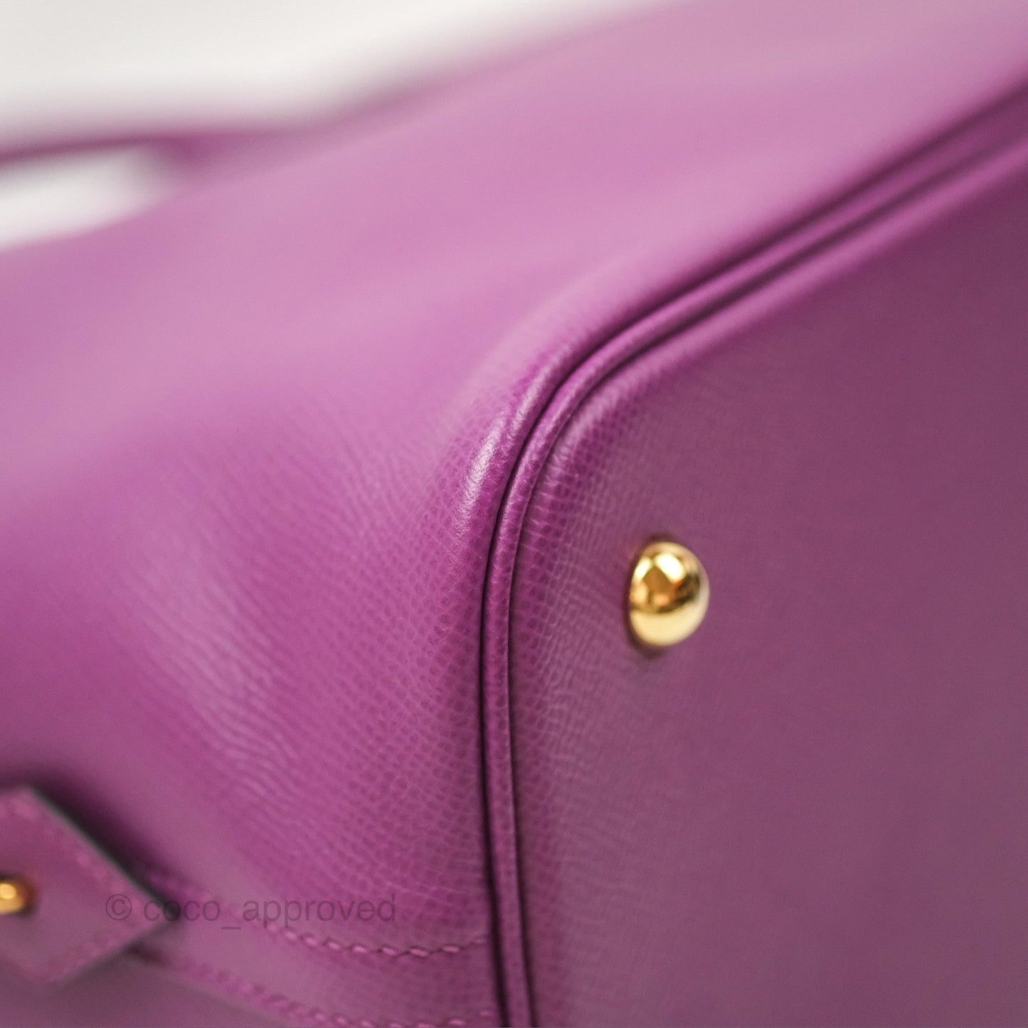 Hermès Bolide 1923 31 Purple Epsom Palladium Hardware