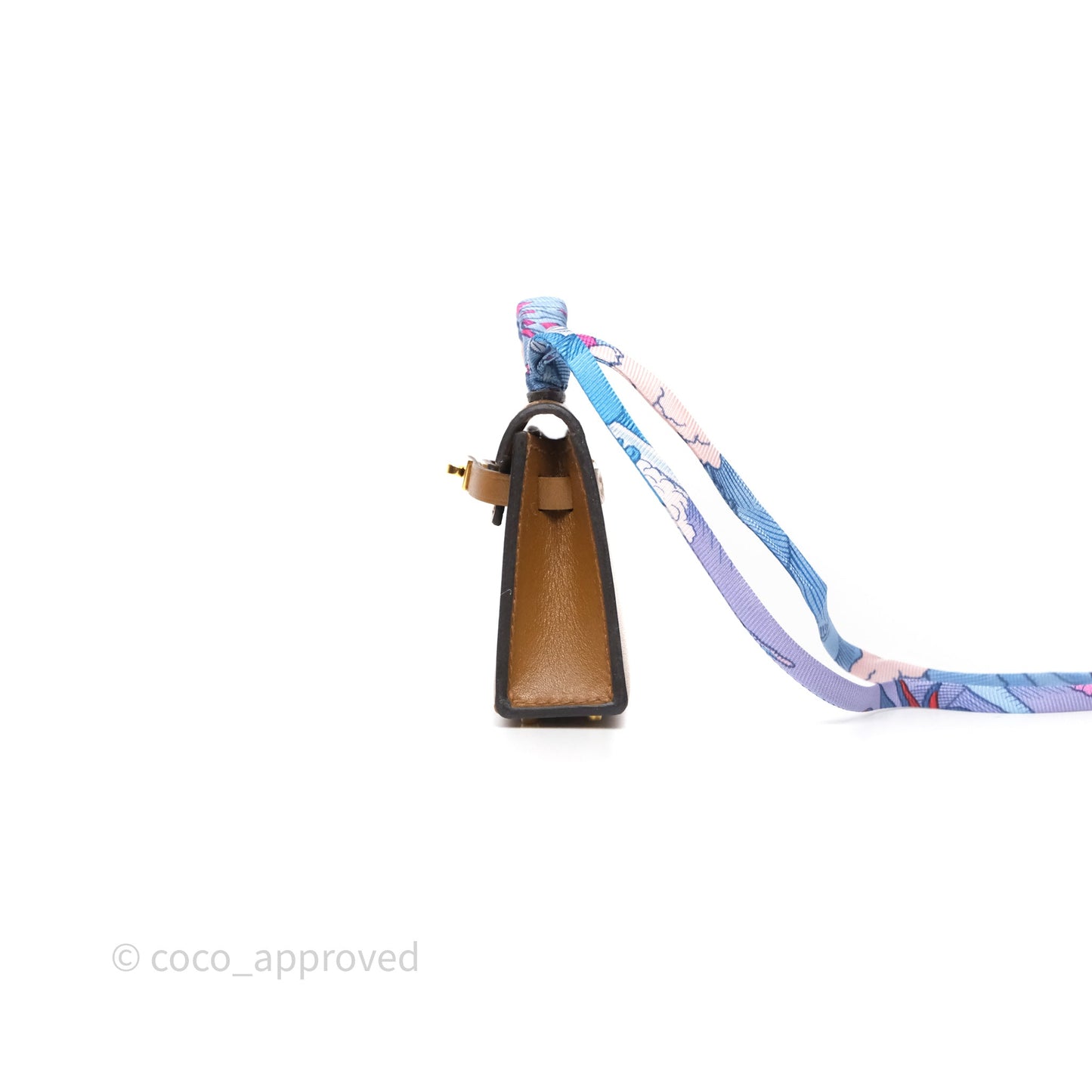 Hermes Mini Kelly Twilly Bag Charm Alezan 3G Tadelakt