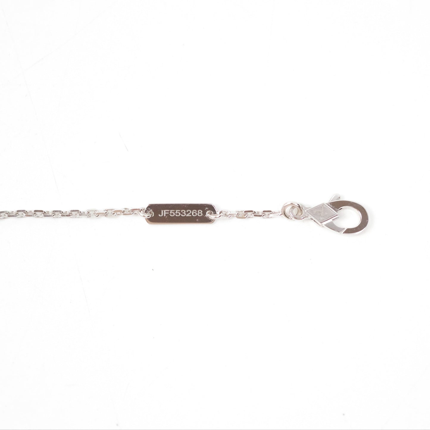 Van Cleef & Arpels Vintage Alhambra Pendant Guilloche White Gold