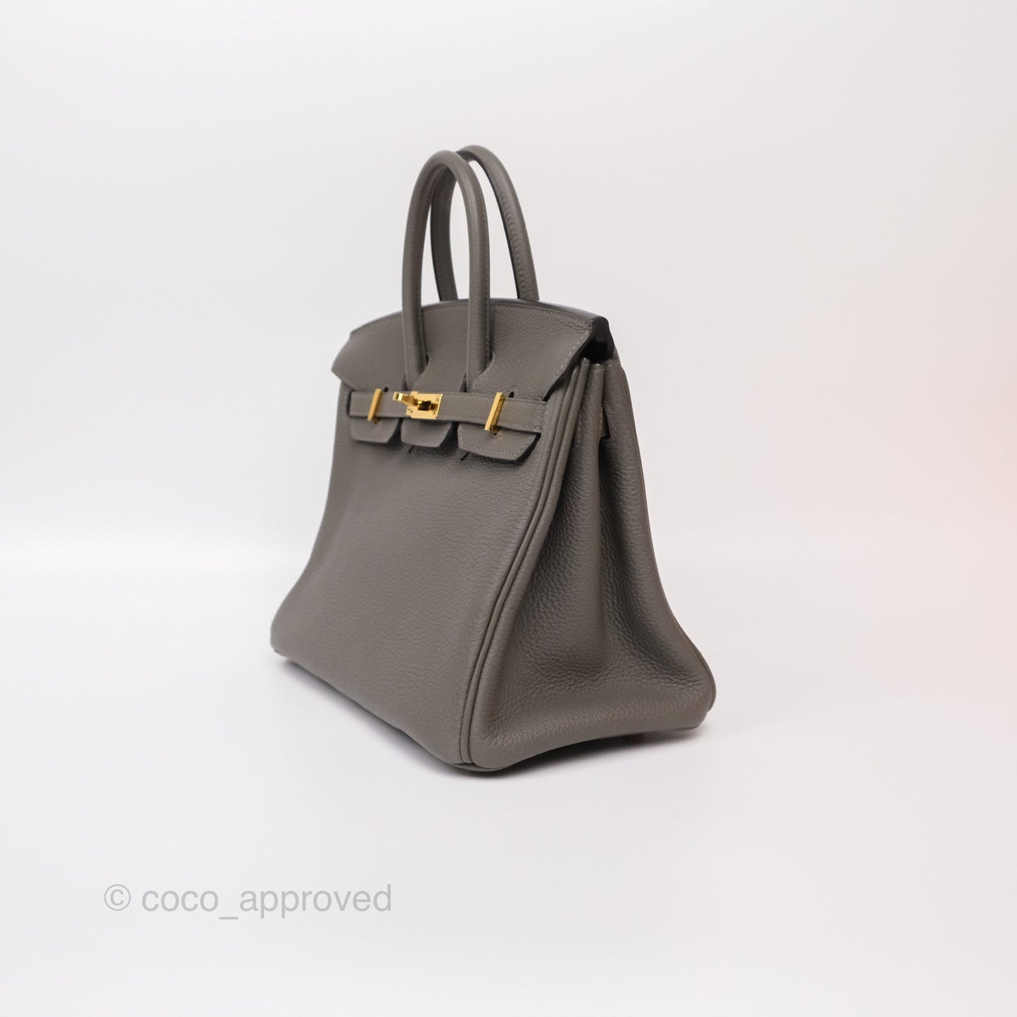Hermès Birkin 25 Retourne Gris Meyer 0L Togo Gold Hardware