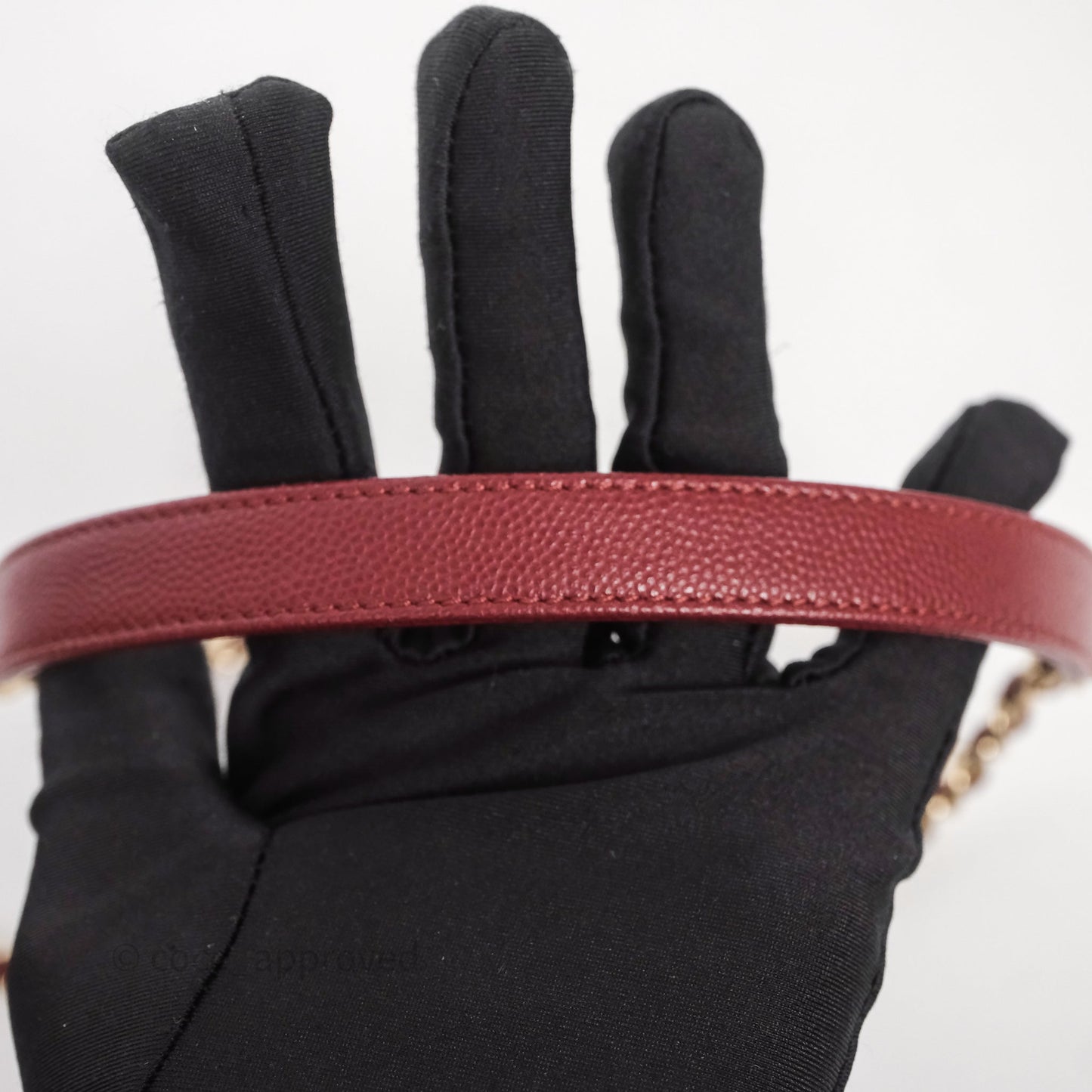 Chanel Small Coco Handle Quilted Red Burgundy Caviar Gold Hardware