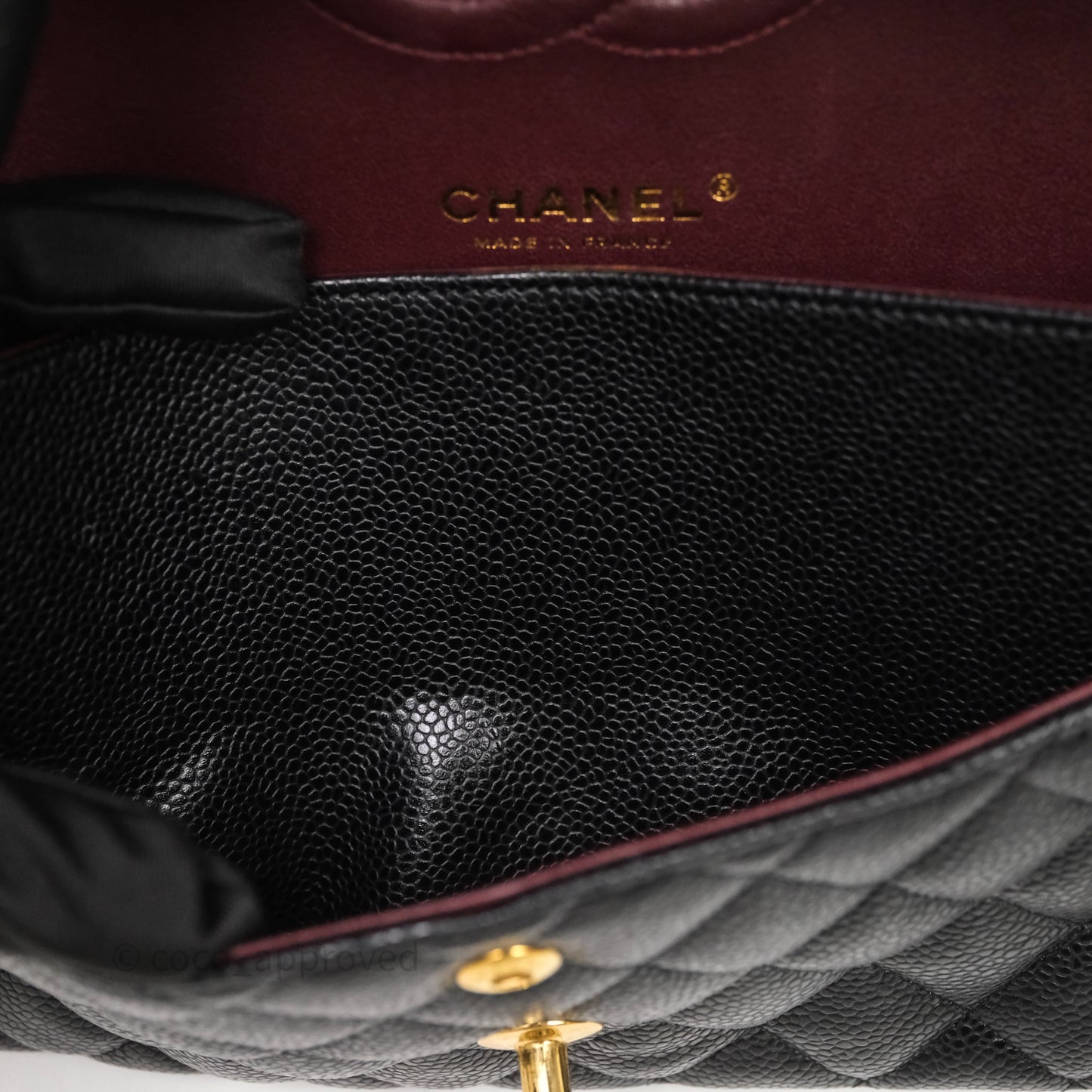 Chanel Classic Medium Flap Quilted Black Caviar Gold Hardware