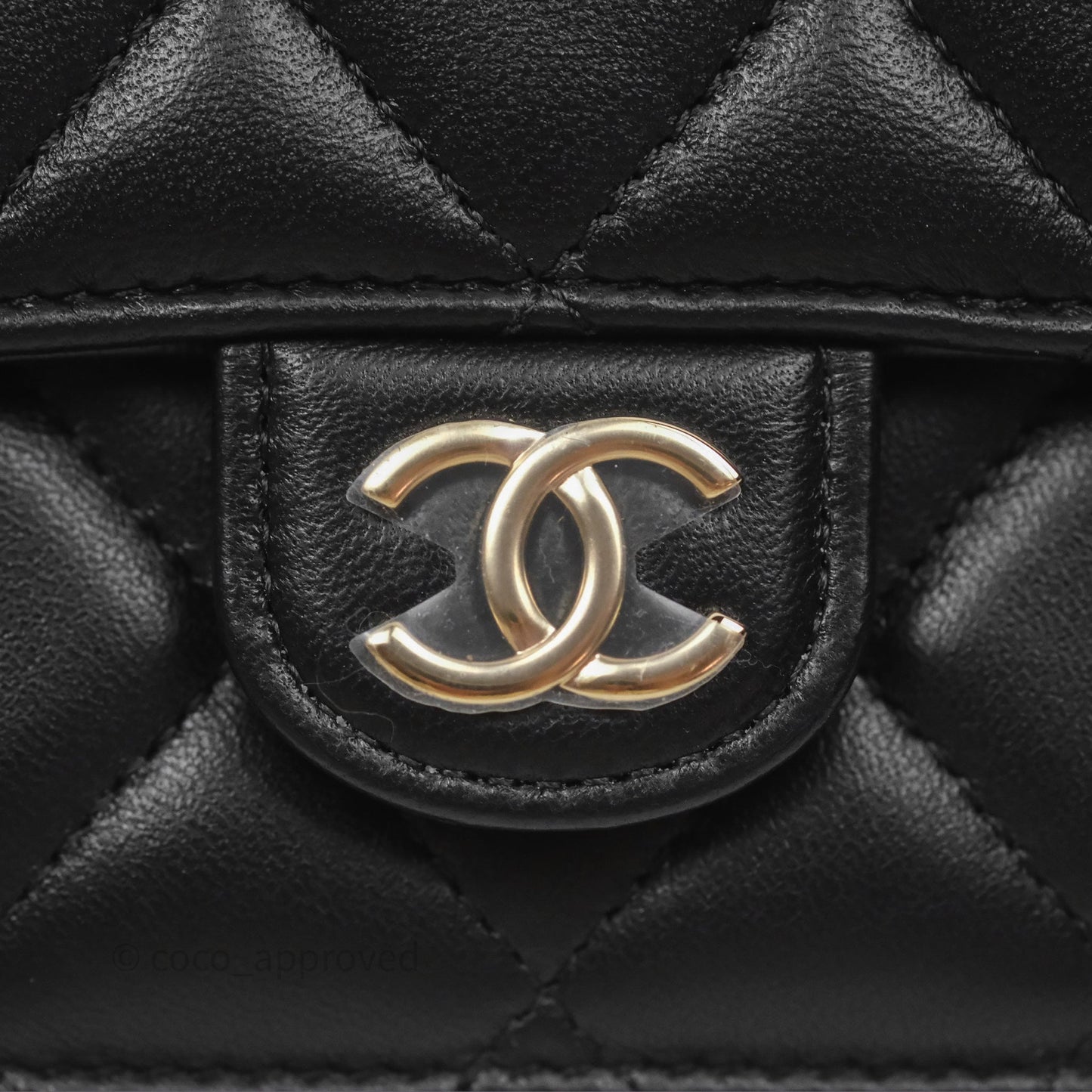 Chanel Top Handle Mini WOC Black Lambskin Gold Hardware