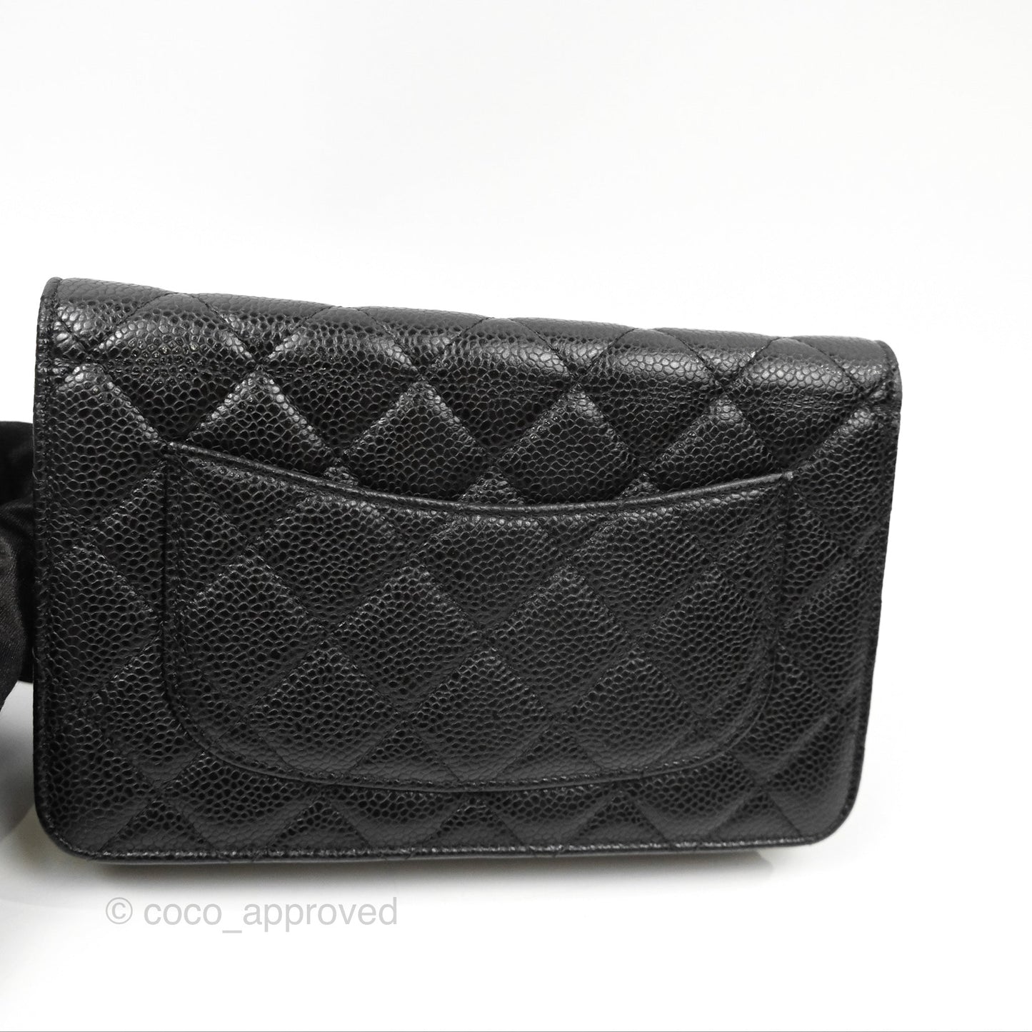 Chanel Quilted Classic Wallet On Chain WOC Black Caviar Gold Hardware