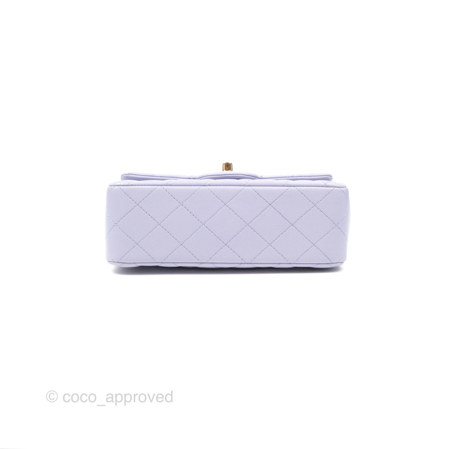 Chanel Top Handle Mini Rectangular Flap Bag Lilac Lambskin Gold Hardware