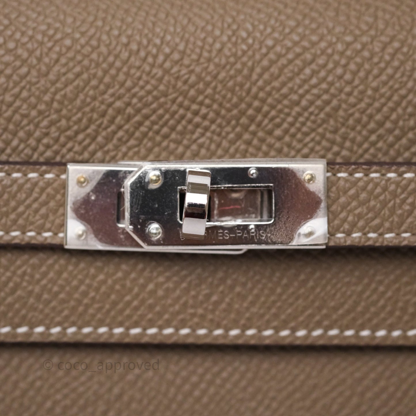 Hermès Kelly To Go Wallet Etoupe 18 Epsom Palladium Hardware