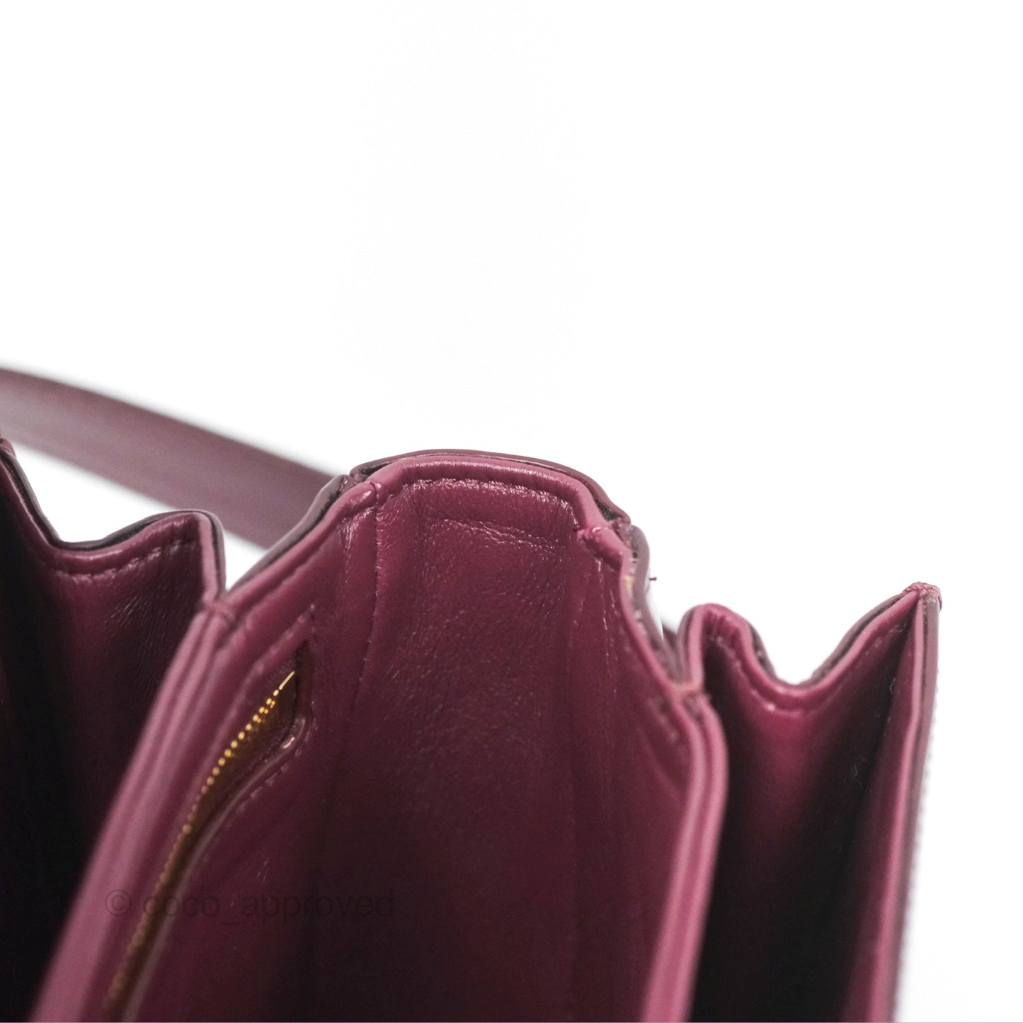Celine Medium Triomphe Acai Burgundy Shiny Calfskin
