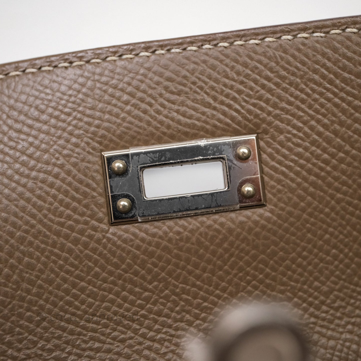 Hermes Kelly 25 Etoupe 18 Epsom Palladium Hardware