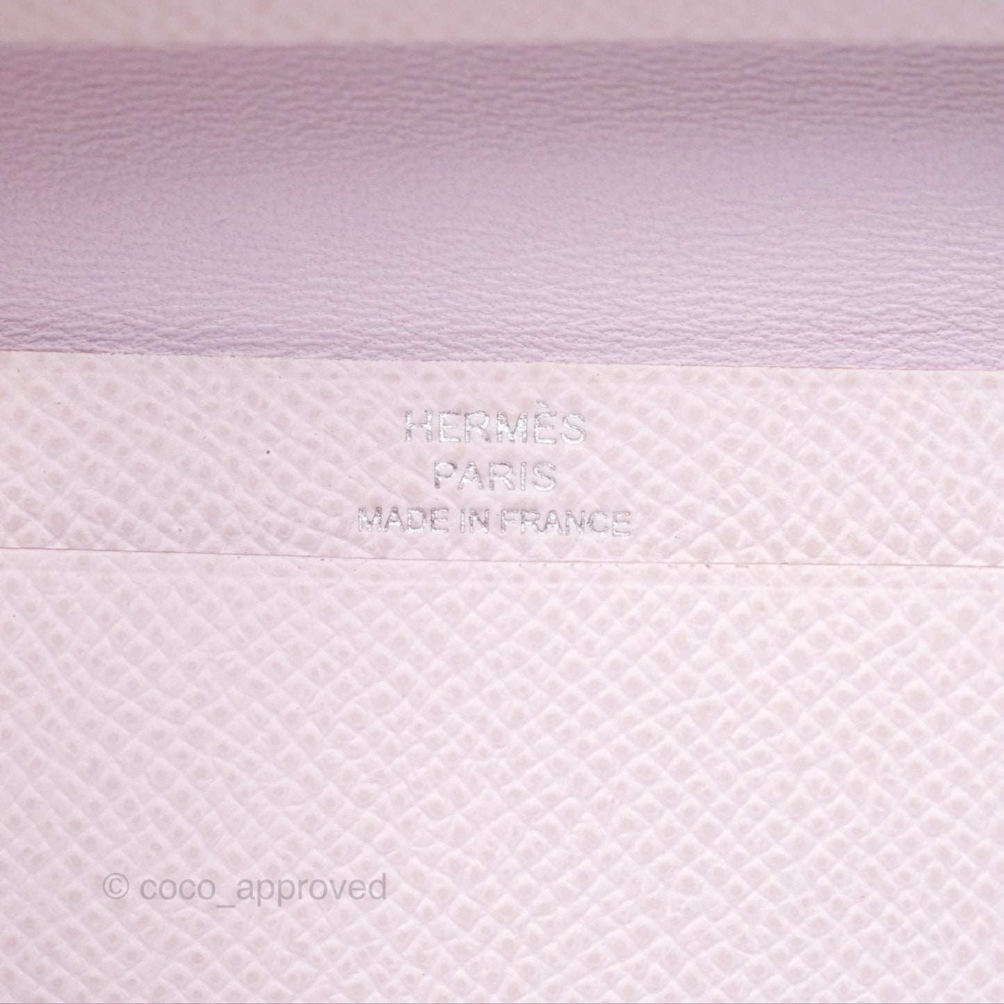 Hermes Bearn Card Holder Epsom Mauve Pale Palladium Hardware