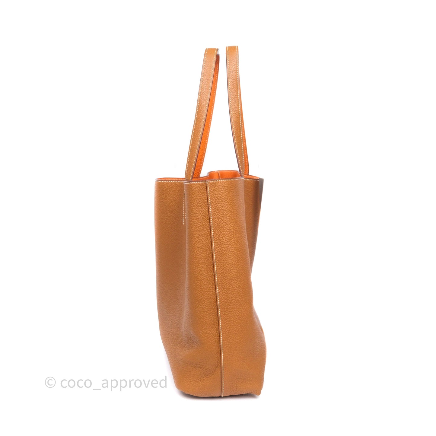 Hermès Double Sens Tote 36 Gold/ Orange Clemence