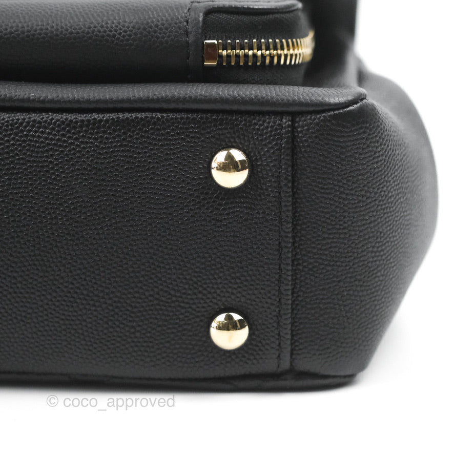 Chanel Quilted Medium Business Affinity Flap Black Caviar Gold Hardware